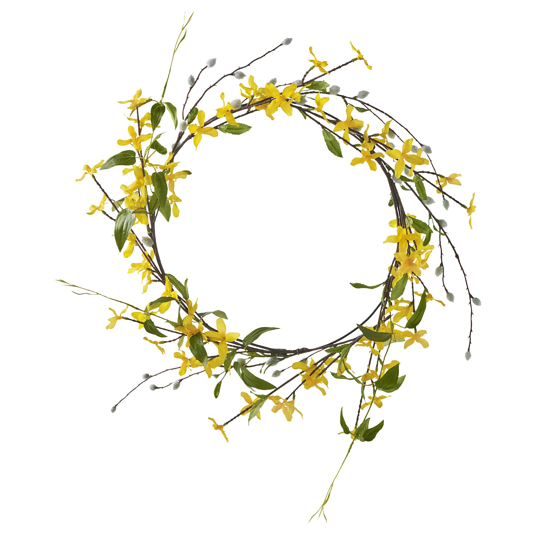 SMYCKA, artificial wreath/forsythia, 45 cm, 905.937.90