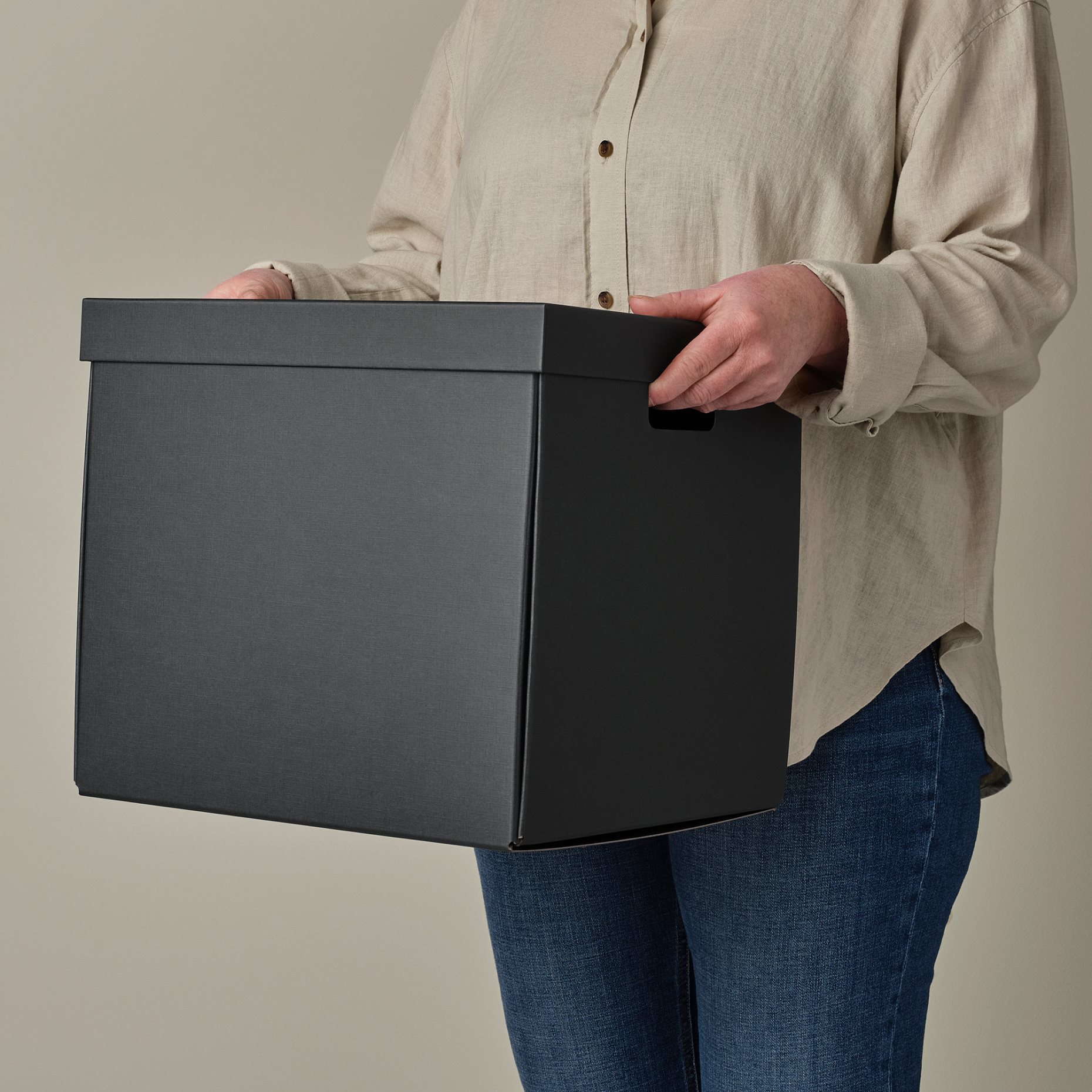 FJÄDERHARV, storage box with lid, 32x35x31 cm, 905.968.97