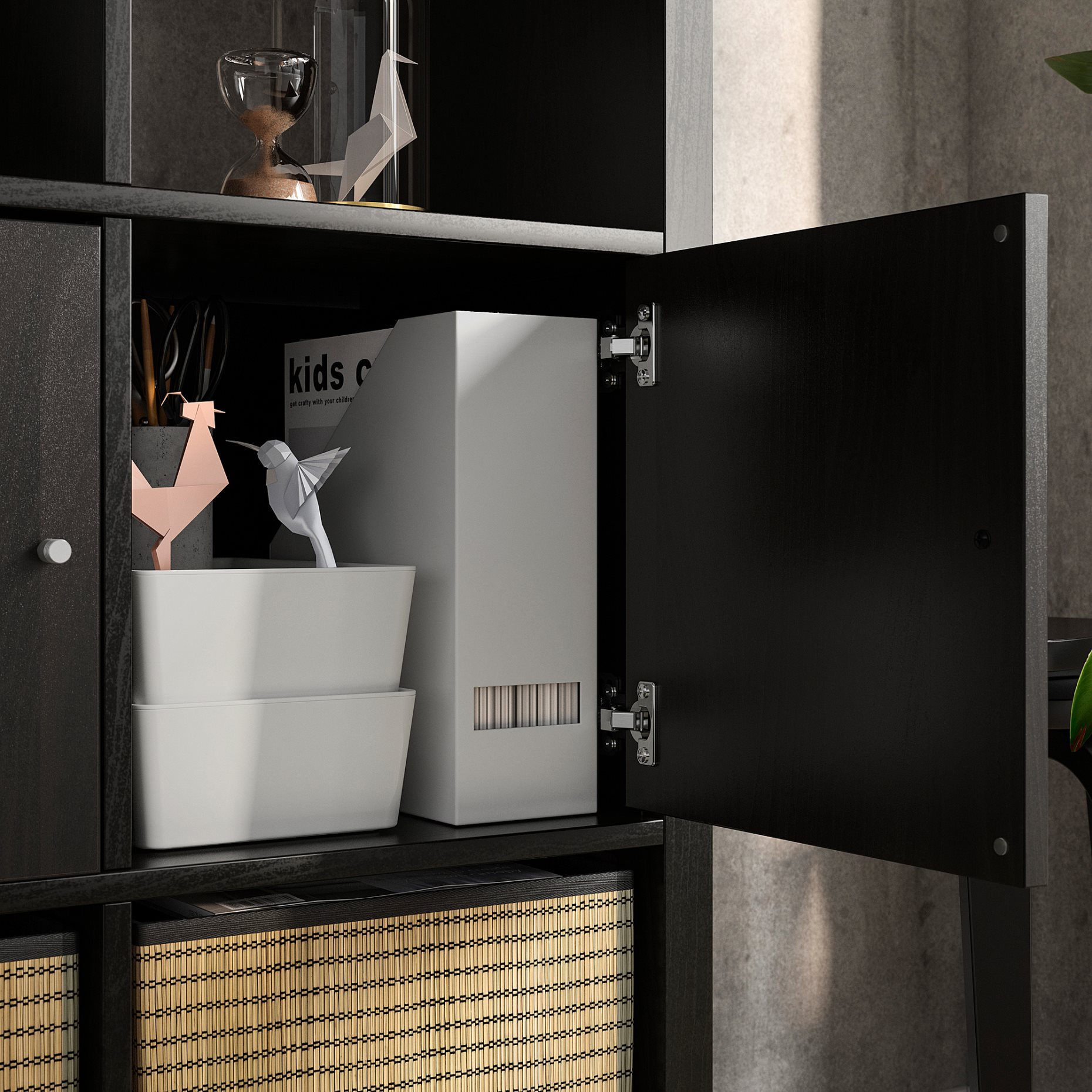 KALLAX, ραφιέρα με πόρτες, 990.174.45