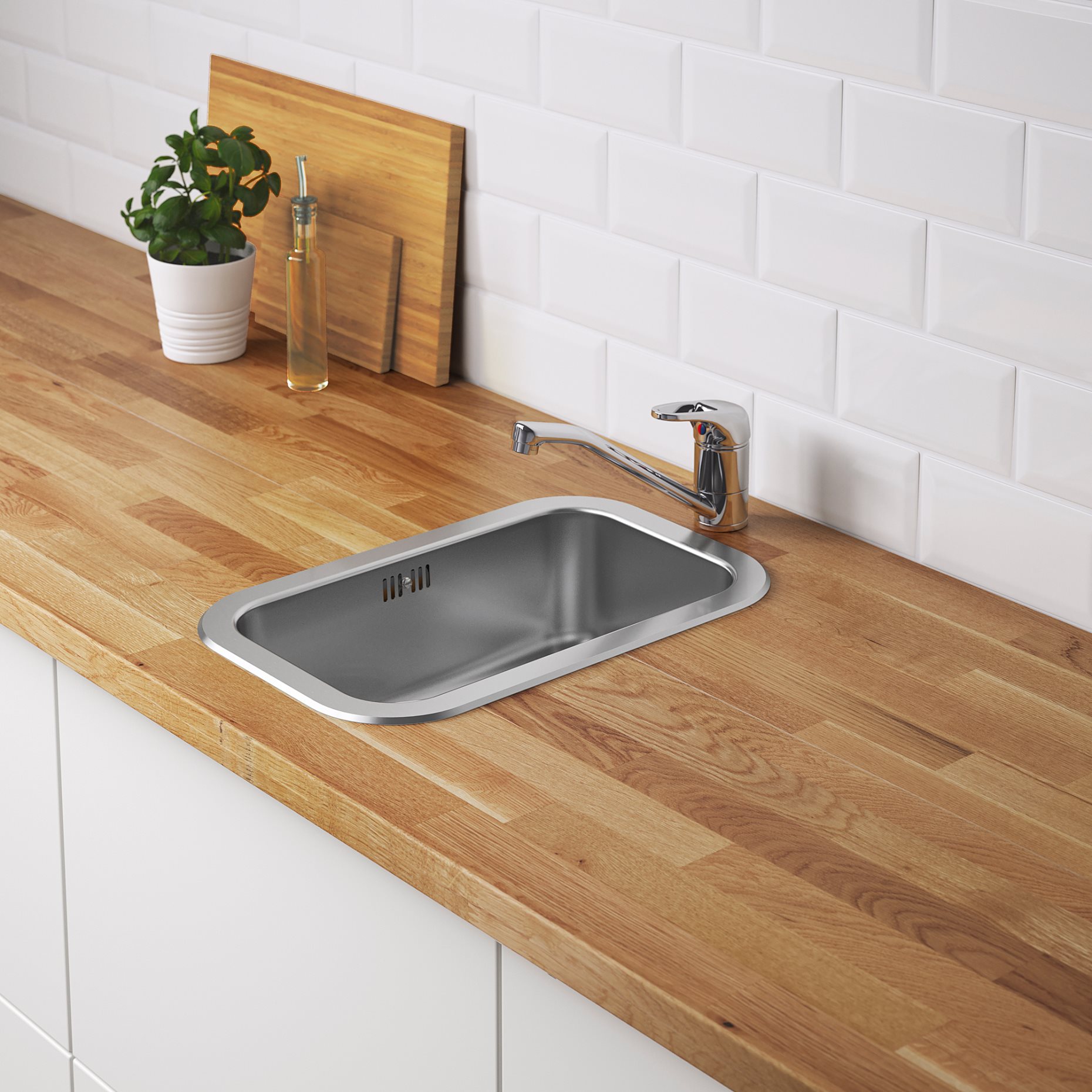 BOHOLMEN, inset sink 1 bowl, 47x30 cm, 991.575.01