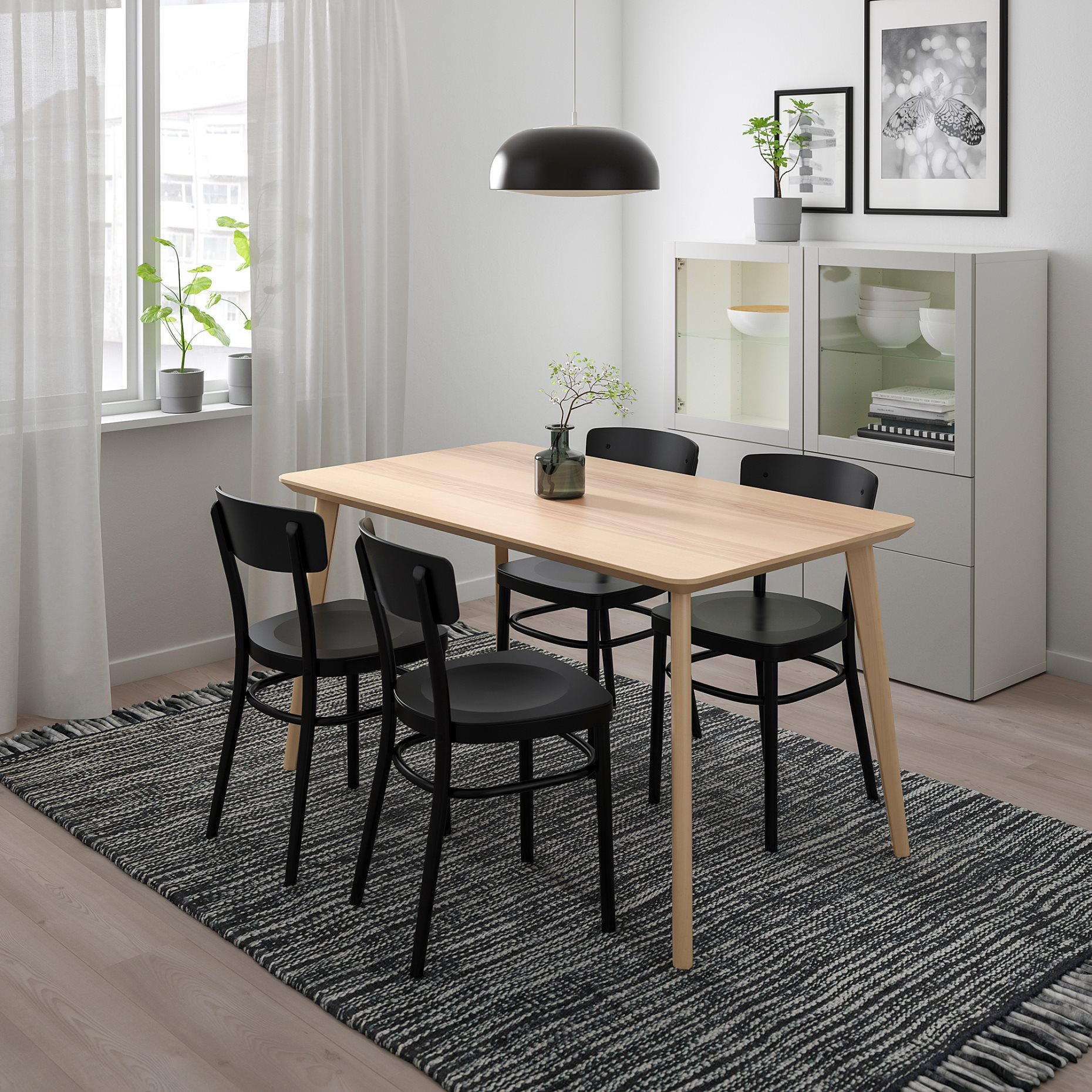 LISABO/IDOLF, table and 4 chairs, 991.614.85
