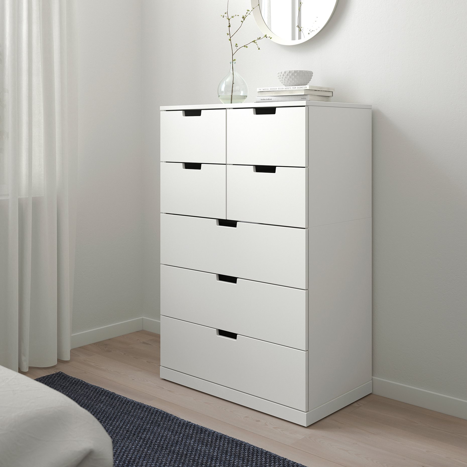 NORDLI, συρταριέρα με 7 συρτάρια, 80X122 cm, 992.395.02