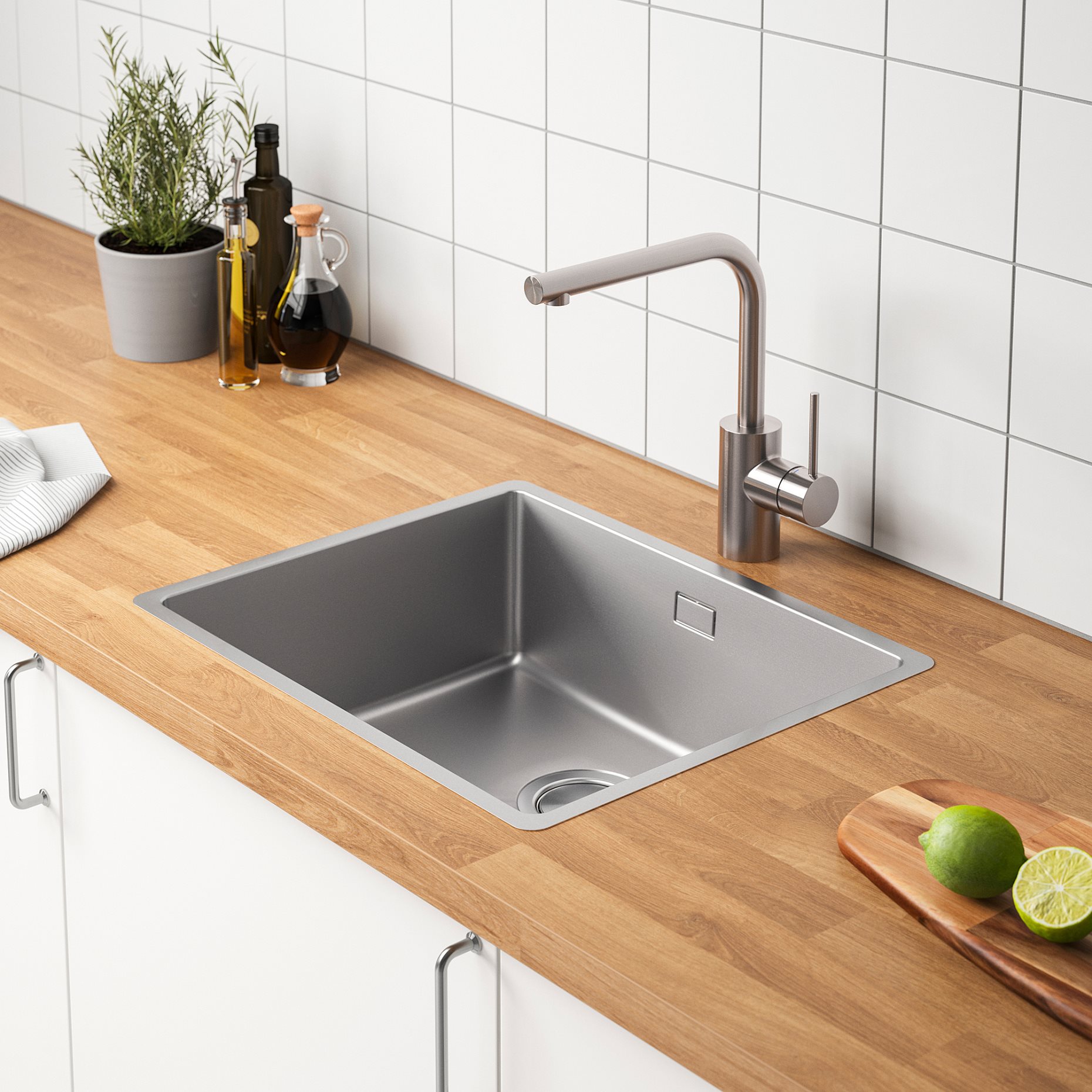 VRESJÖN, inset sink 1 bowl, 54x44 cm, 994.257.21