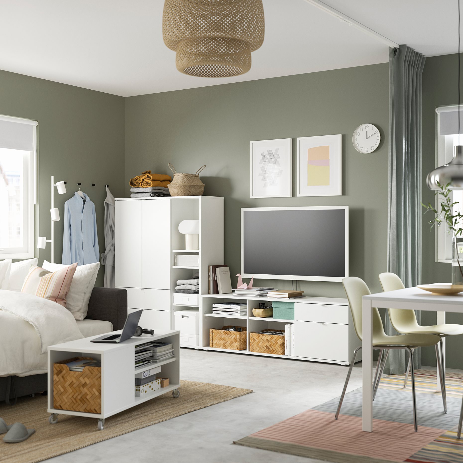 VIHALS, συνδυασμός TV/αποθήκευσης, 251x37x140 cm, 994.406.13