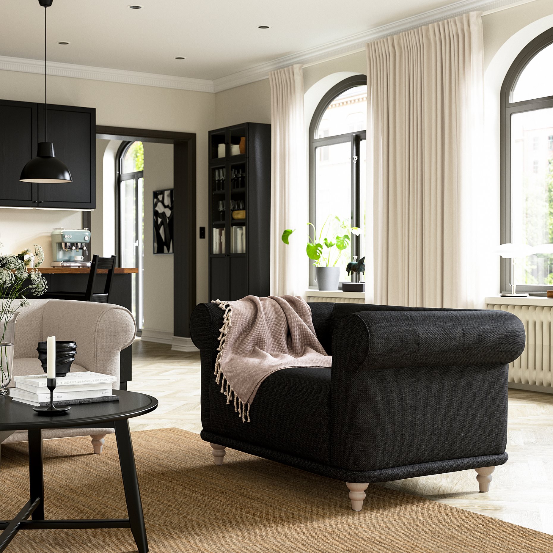 VISKAFORS, πολυθρόνα 1,5 καθίσματος, 994.432.73