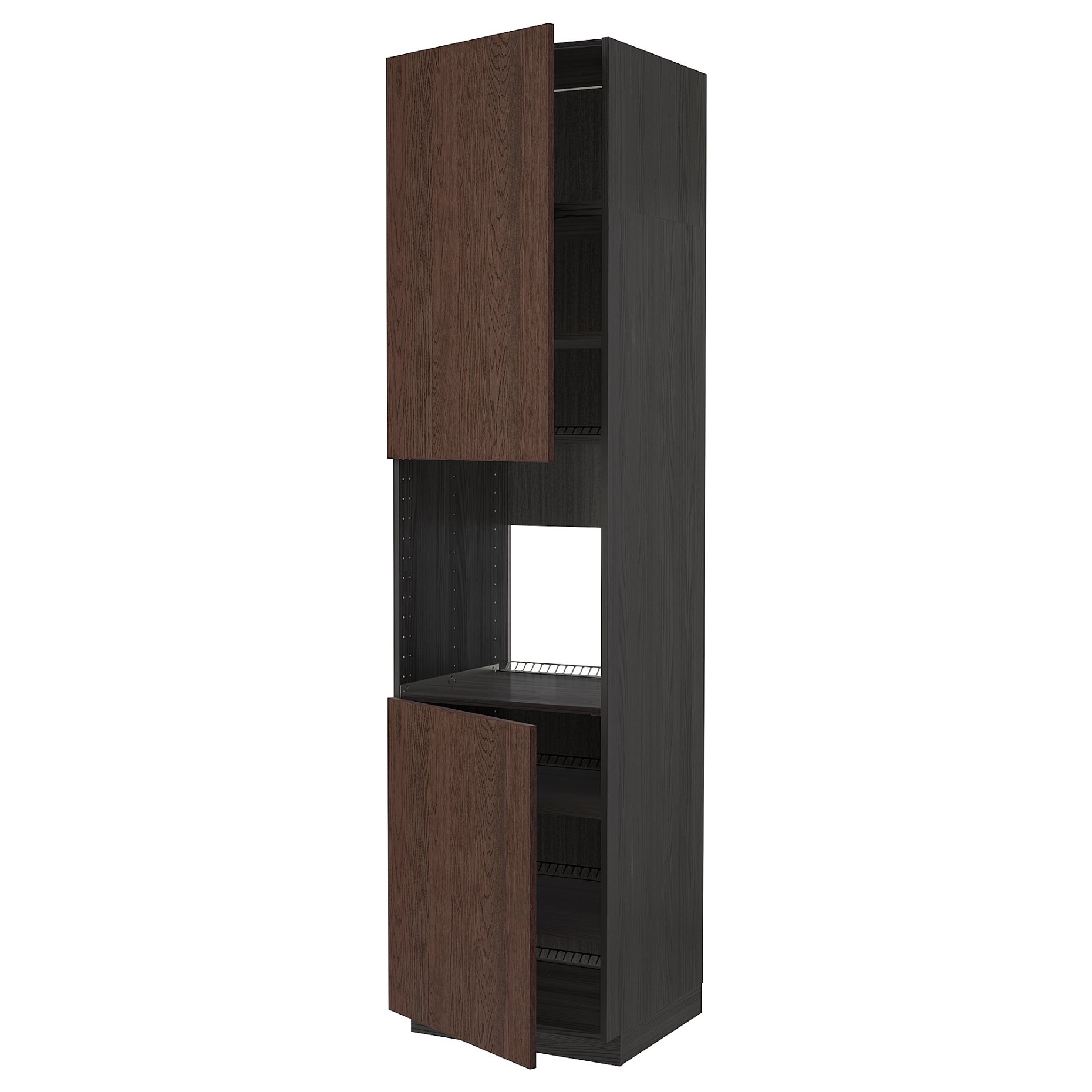 METOD, high cabinet for oven with 2 doors/shelves, 60x60x240 cm, 994.697.48