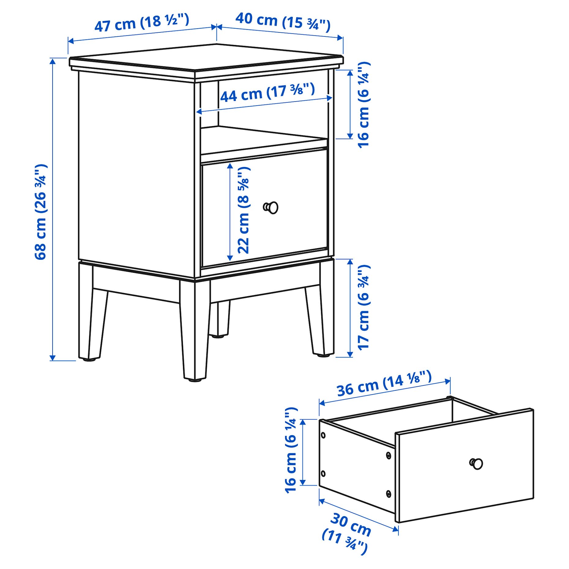 IDANÄS, bedroom furniture/set of 4, 160x200 cm, 994.834.00