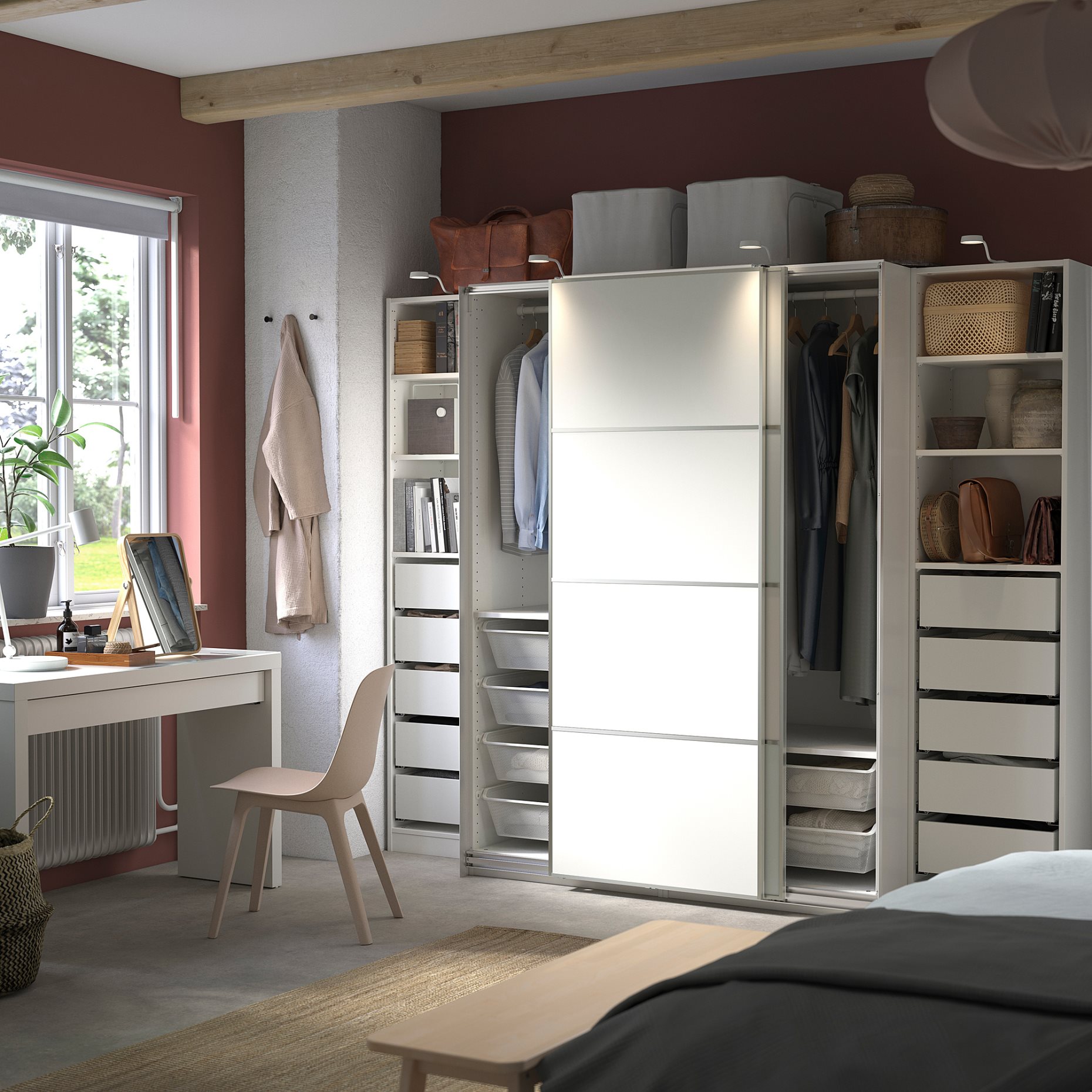 PAX/MEHAMN, wardrobe combination, 250x66x201 cm, 995.023.52