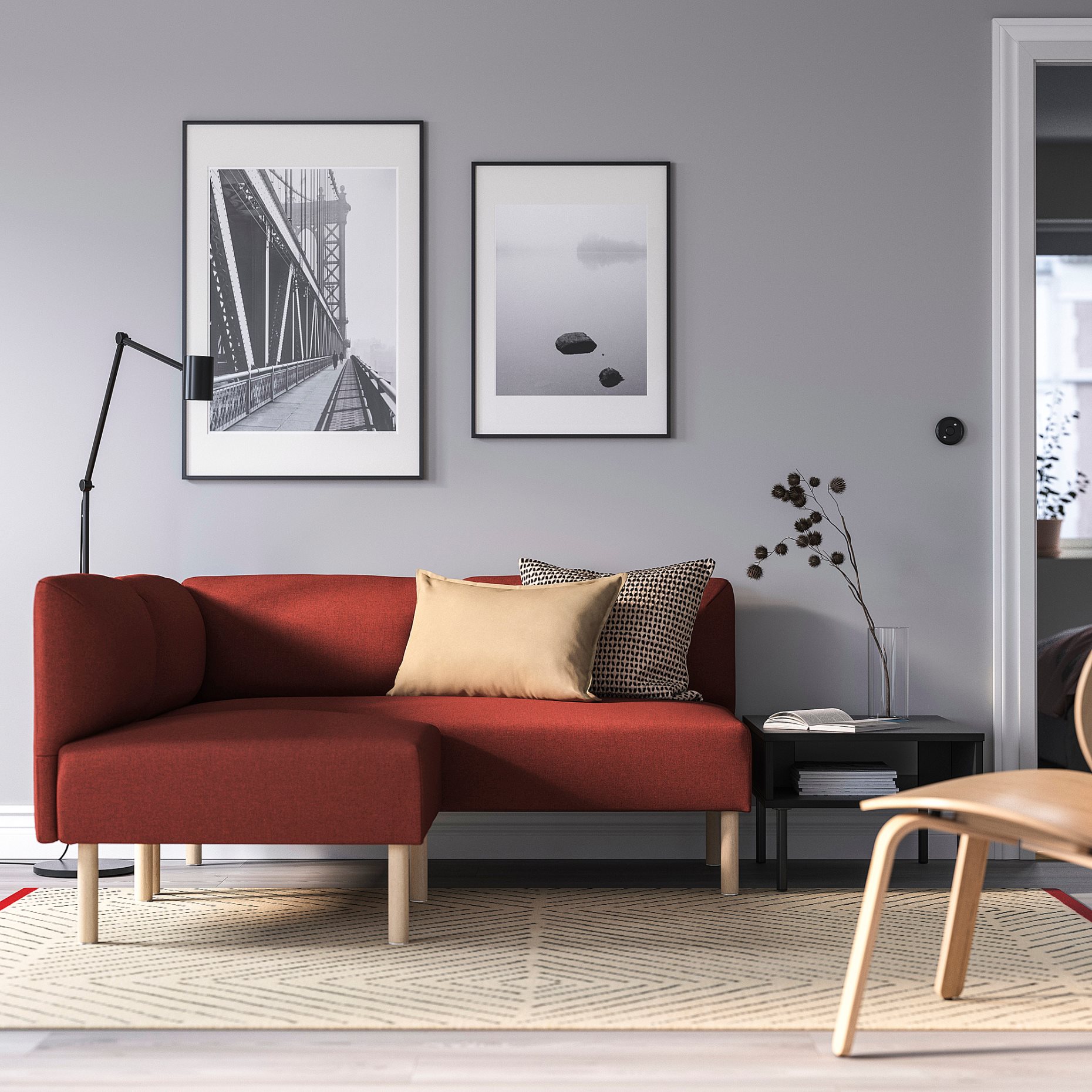 LILLEHEM, modular corner sofa, 2-seat, 995.362.91
