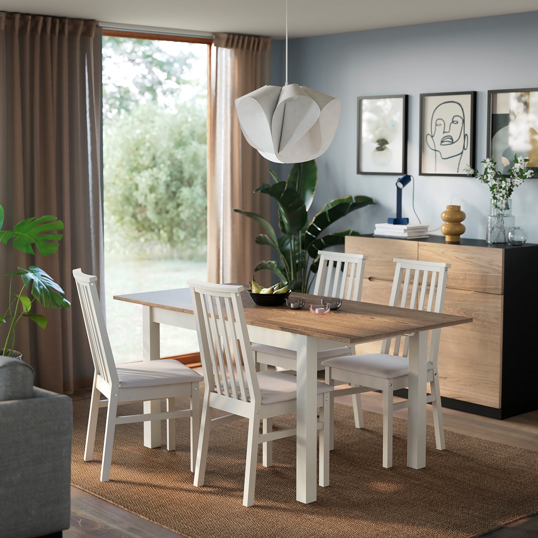 ÅLHULT / ÅLHULT, table and 4 chairs, 120/170x80 cm, 996.101.01