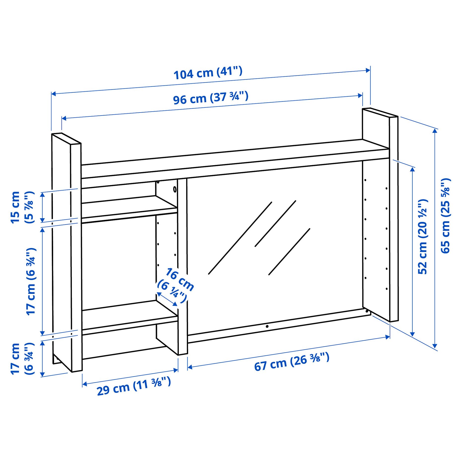 MICKE, add-on unit high 105x65 cm, 003.517.43