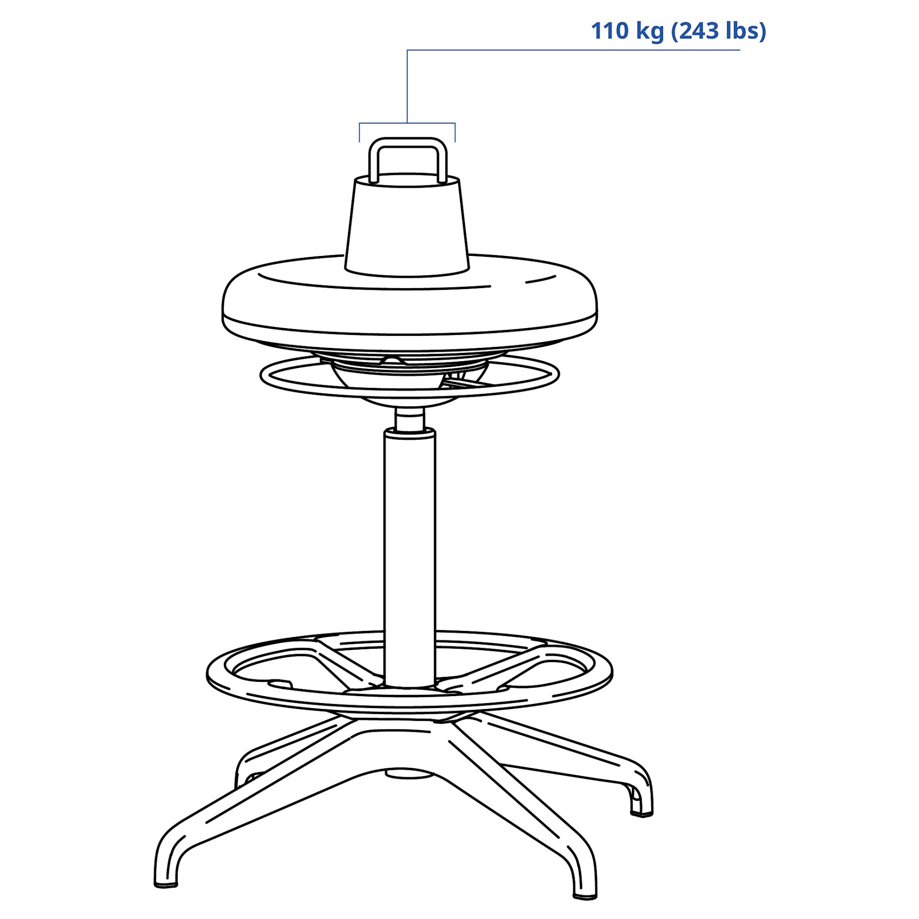 LIDKULLEN, active sit/stand support, 004.183.76