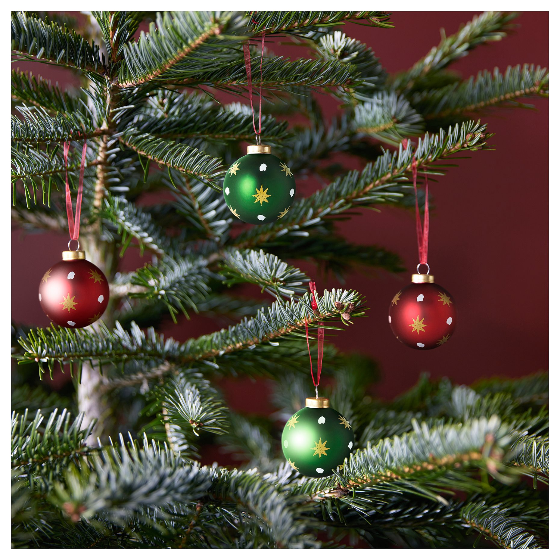 VINTERFINT, decoration bauble/glass/4 pack, 5 cm, 005.576.02
