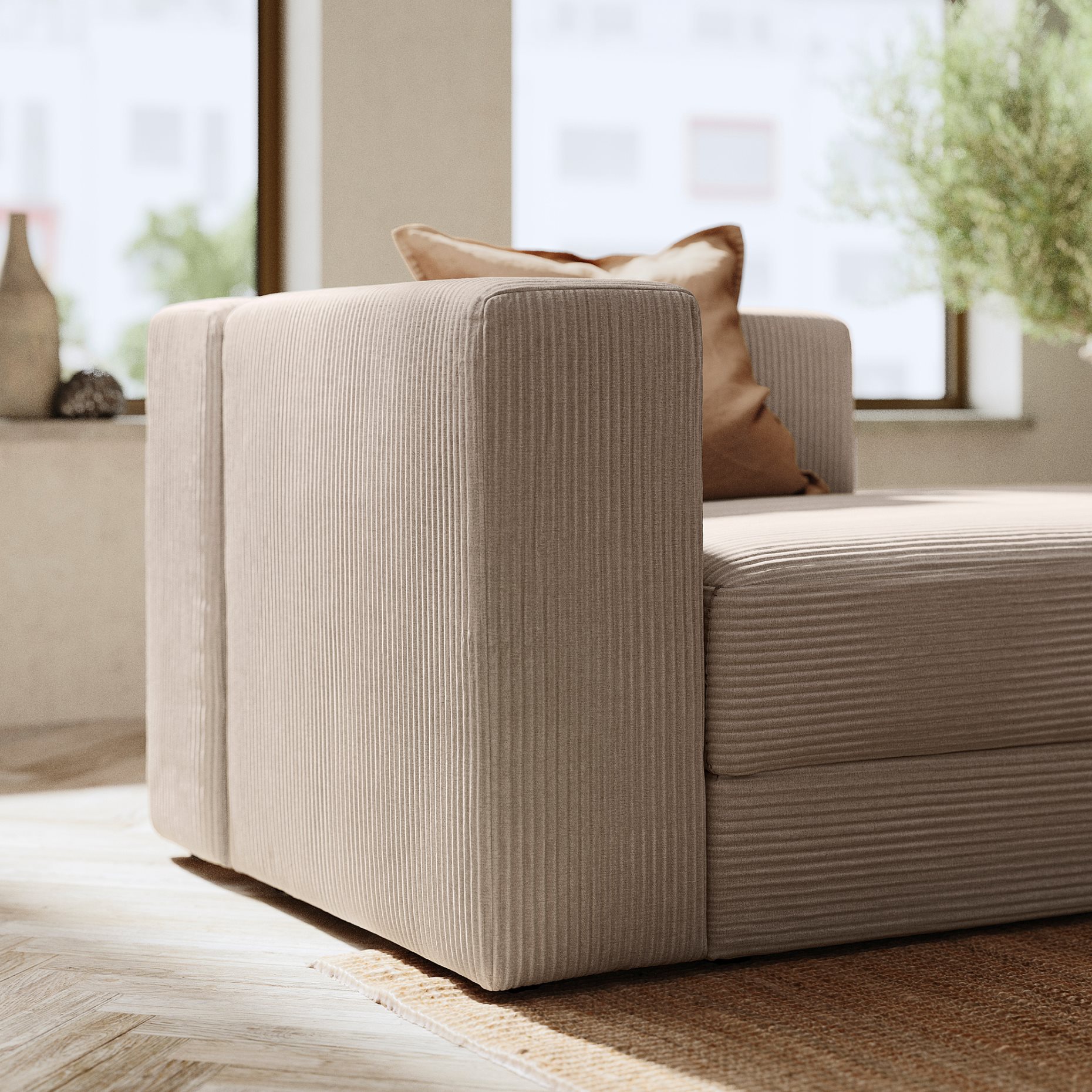 JÄTTEBO, chaise longue module with armrest, right, 094.945.87