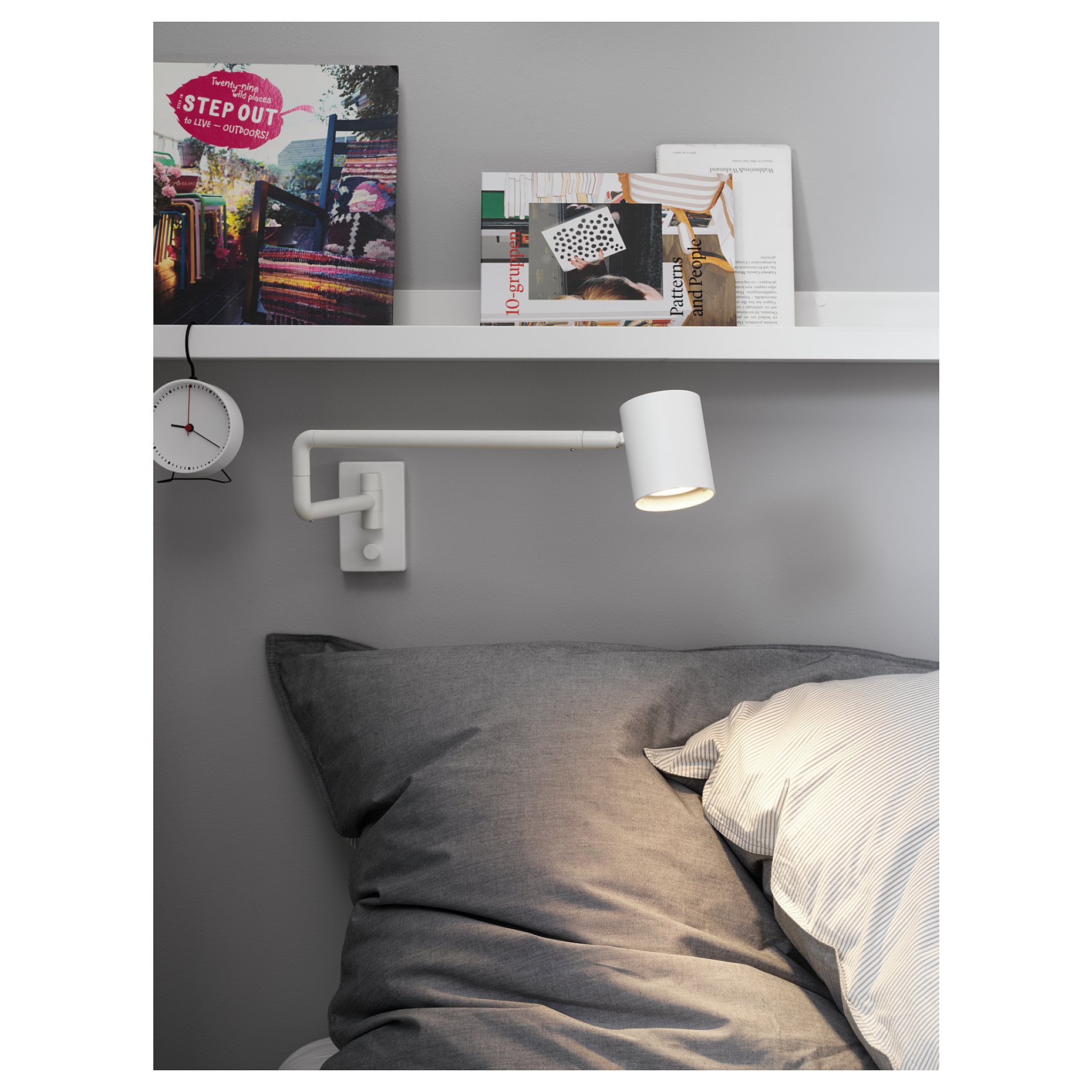 NYMÅNE, wall lamp with swing arm, wired-in, 103.569.62