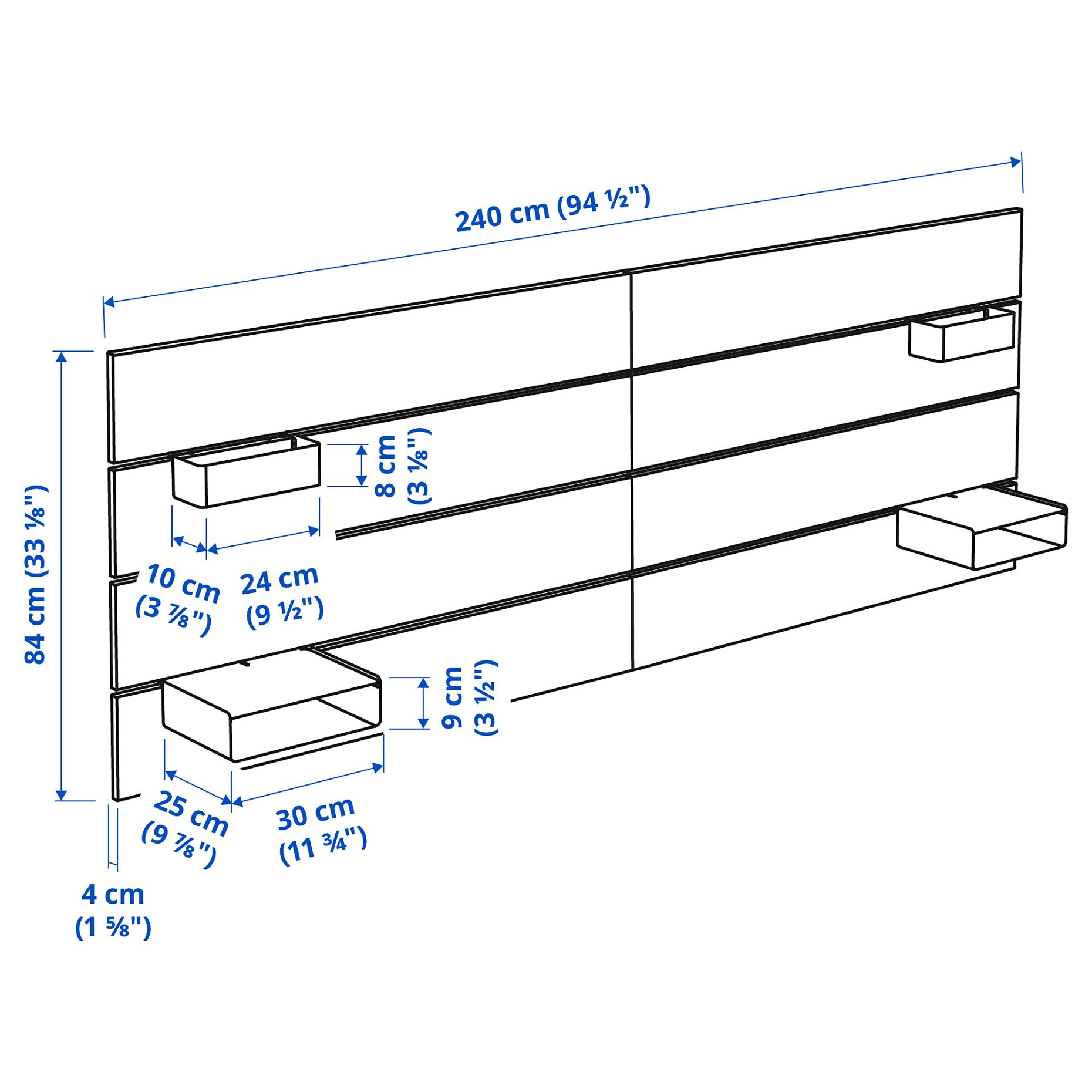 NORDLI, headboard, 140/160 cm, 103.729.76
