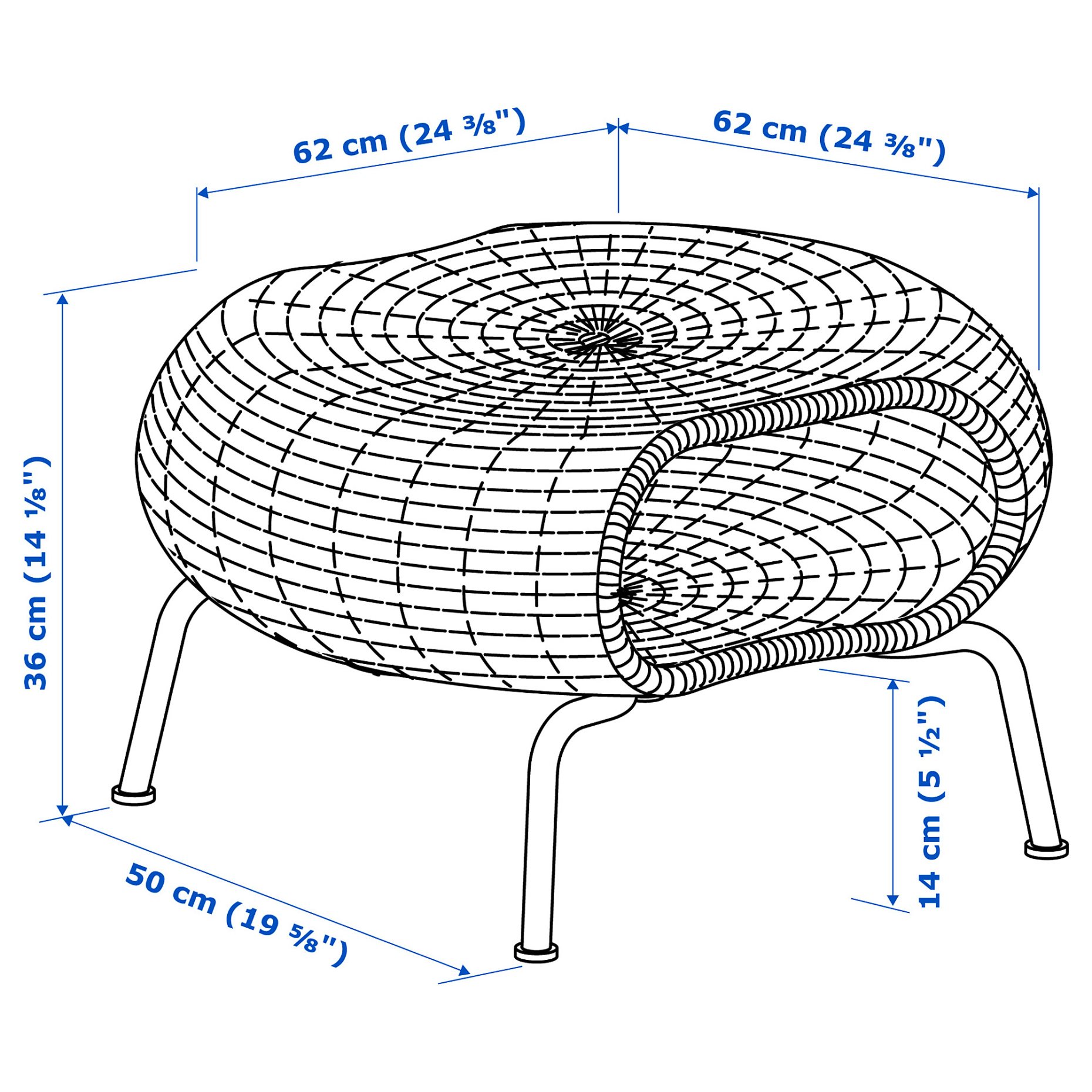 GAMLEHULT, footstool with storage, 104.343.09