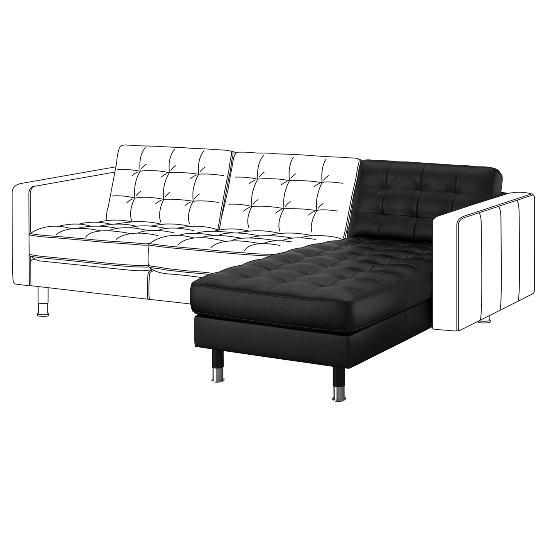 LANDSKRONA, chaise longue, add-on unit, 191.240.34