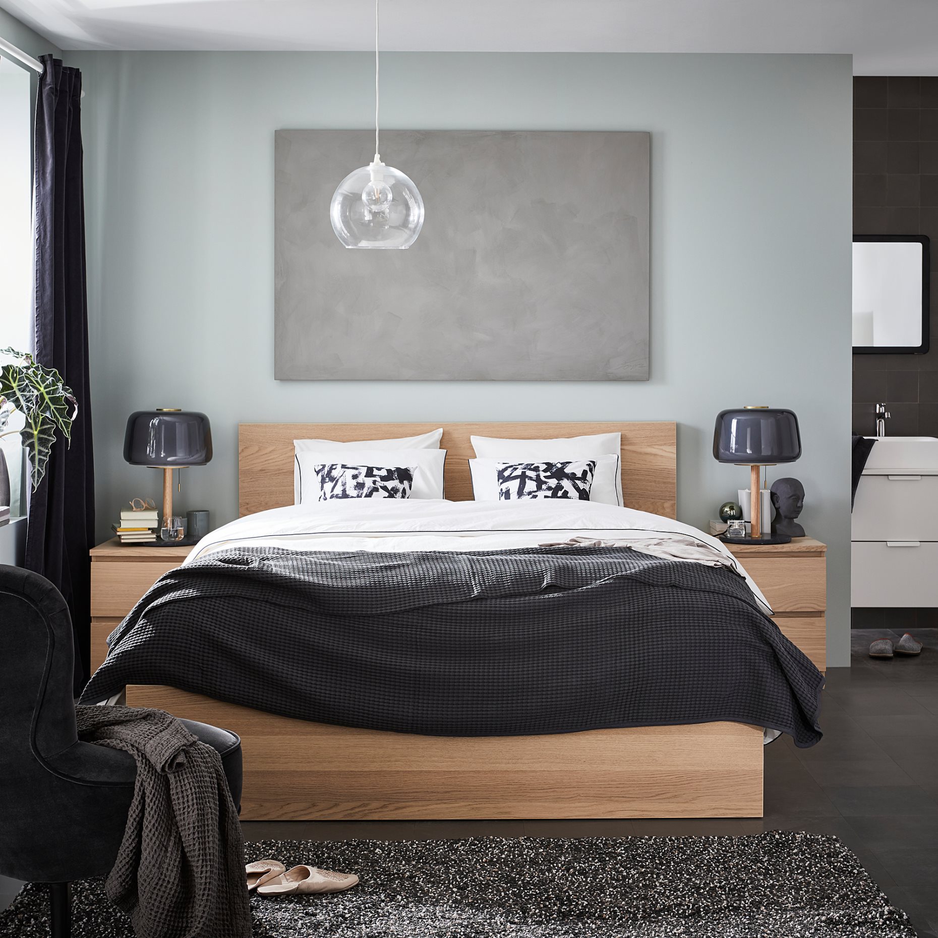 MALM, bed frame/high, 160X200 cm, 191.751.70