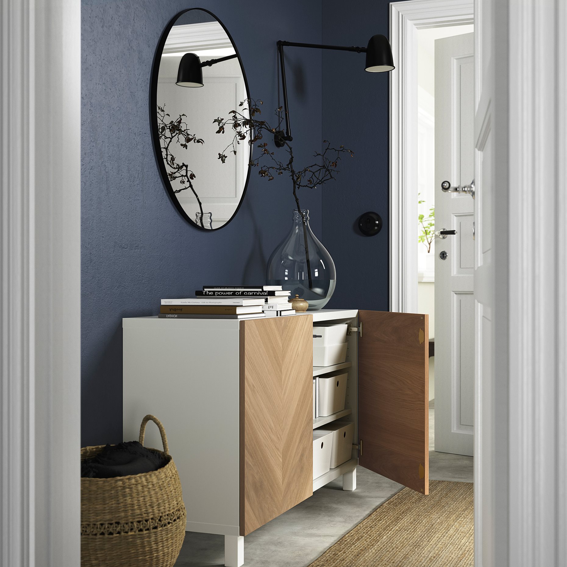 BESTÅ, storage combination with doors, 120x42x74 cm, 194.214.25