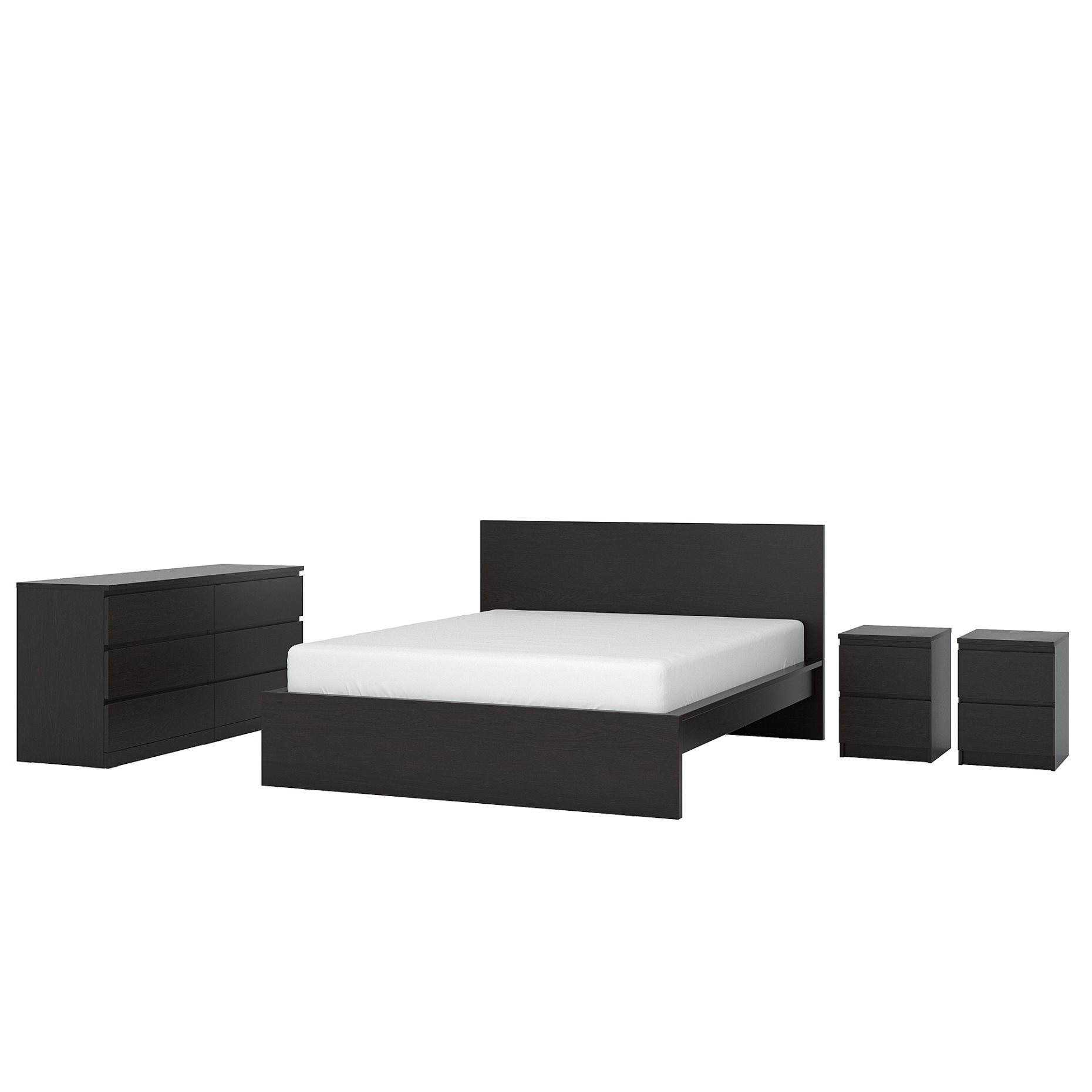 MALM, bedroom furniture/set of 4, 160x200 cm, 194.834.04