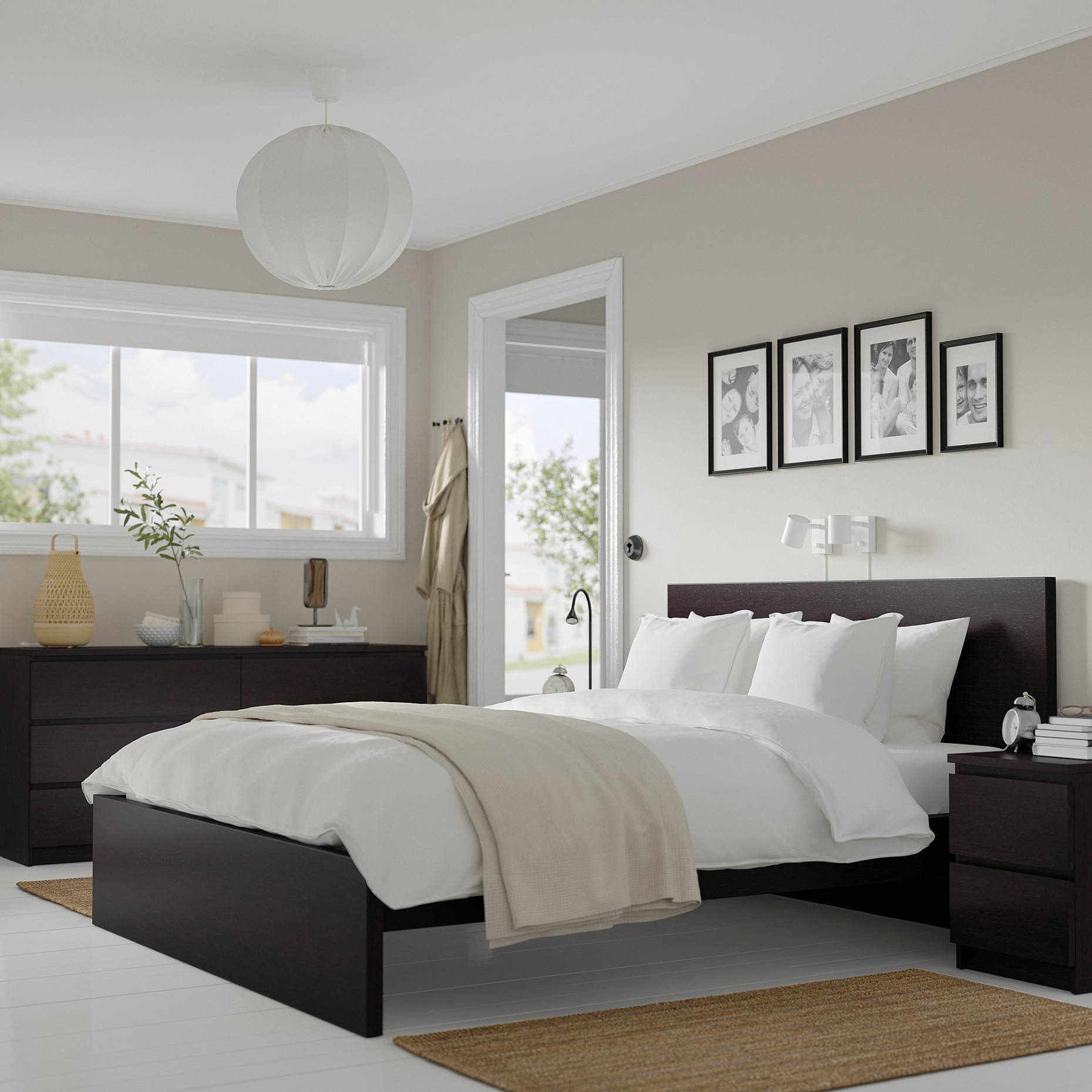 MALM, bedroom furniture/set of 4, 140x200 cm, 194.882.13