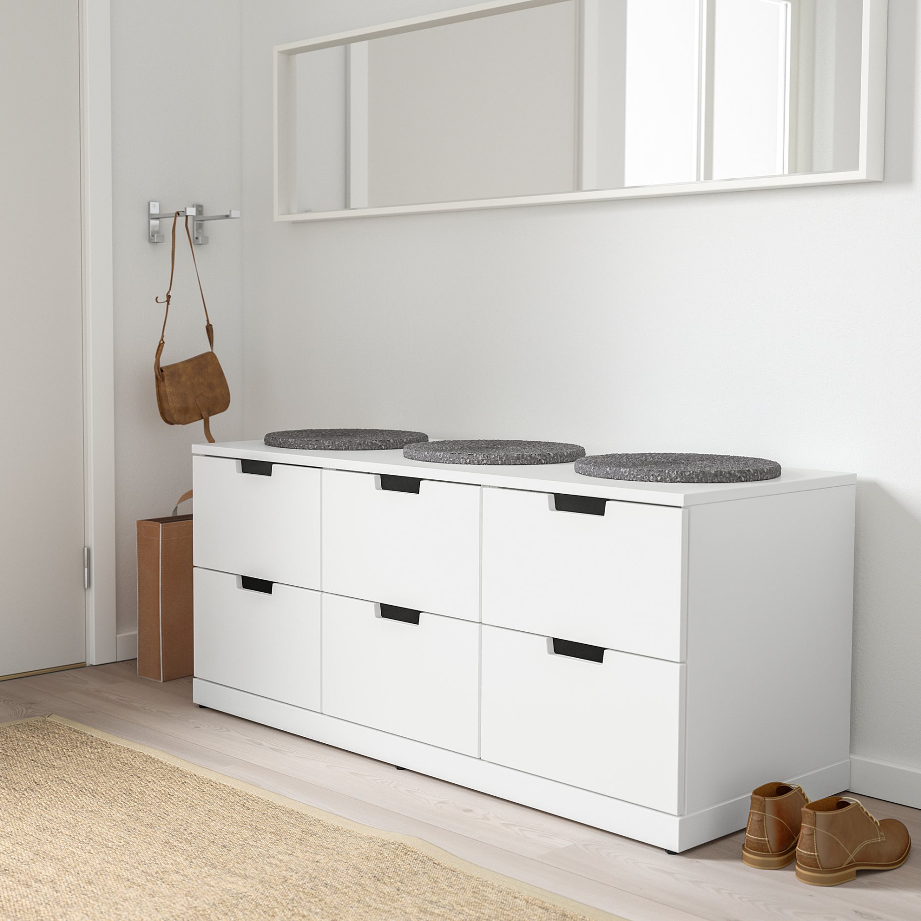 NORDLI, συρταριέρα με 6 συρτάρια, 120X54 cm, 292.394.97