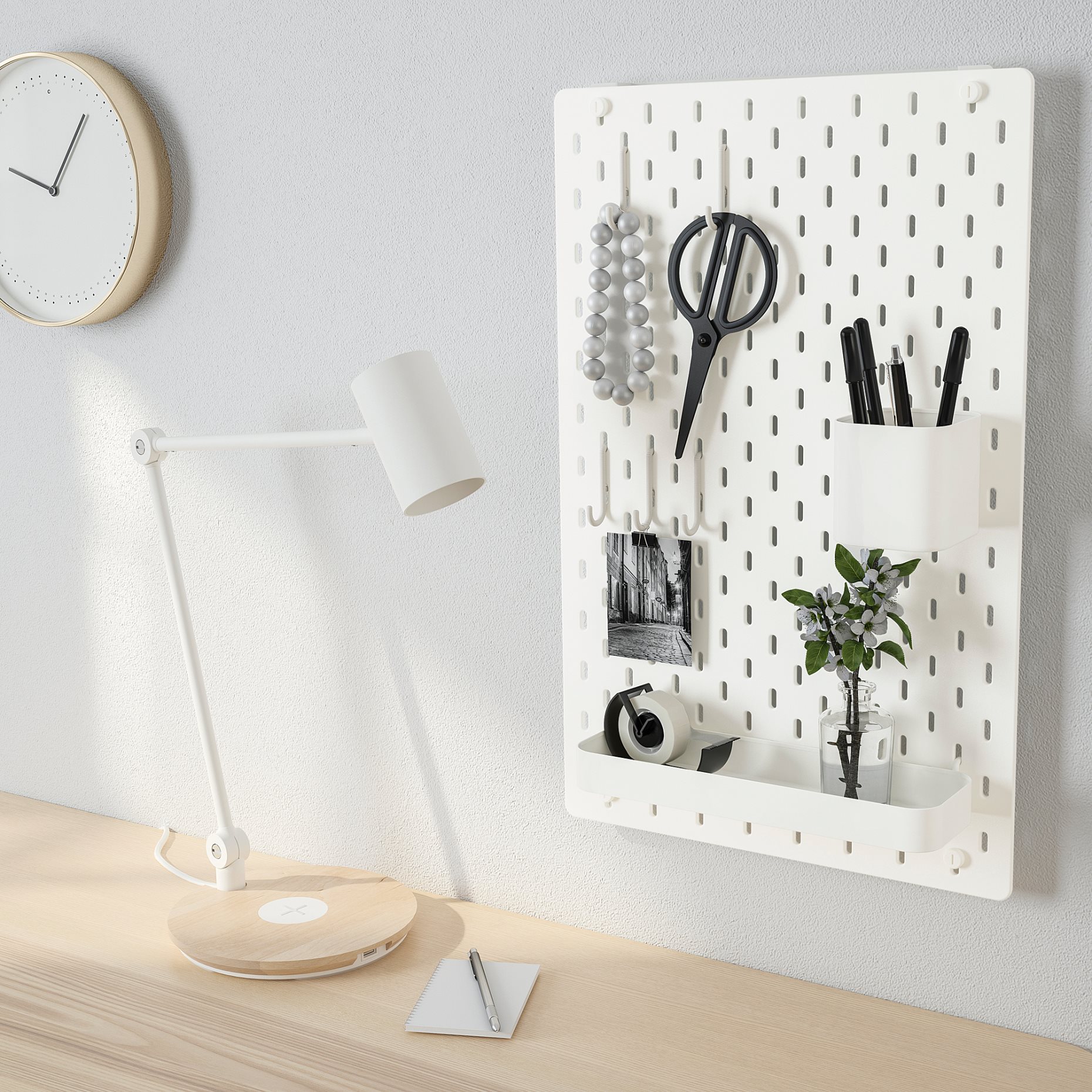 SKÅDIS, pegboard combination, 36x56 cm, 293.038.98