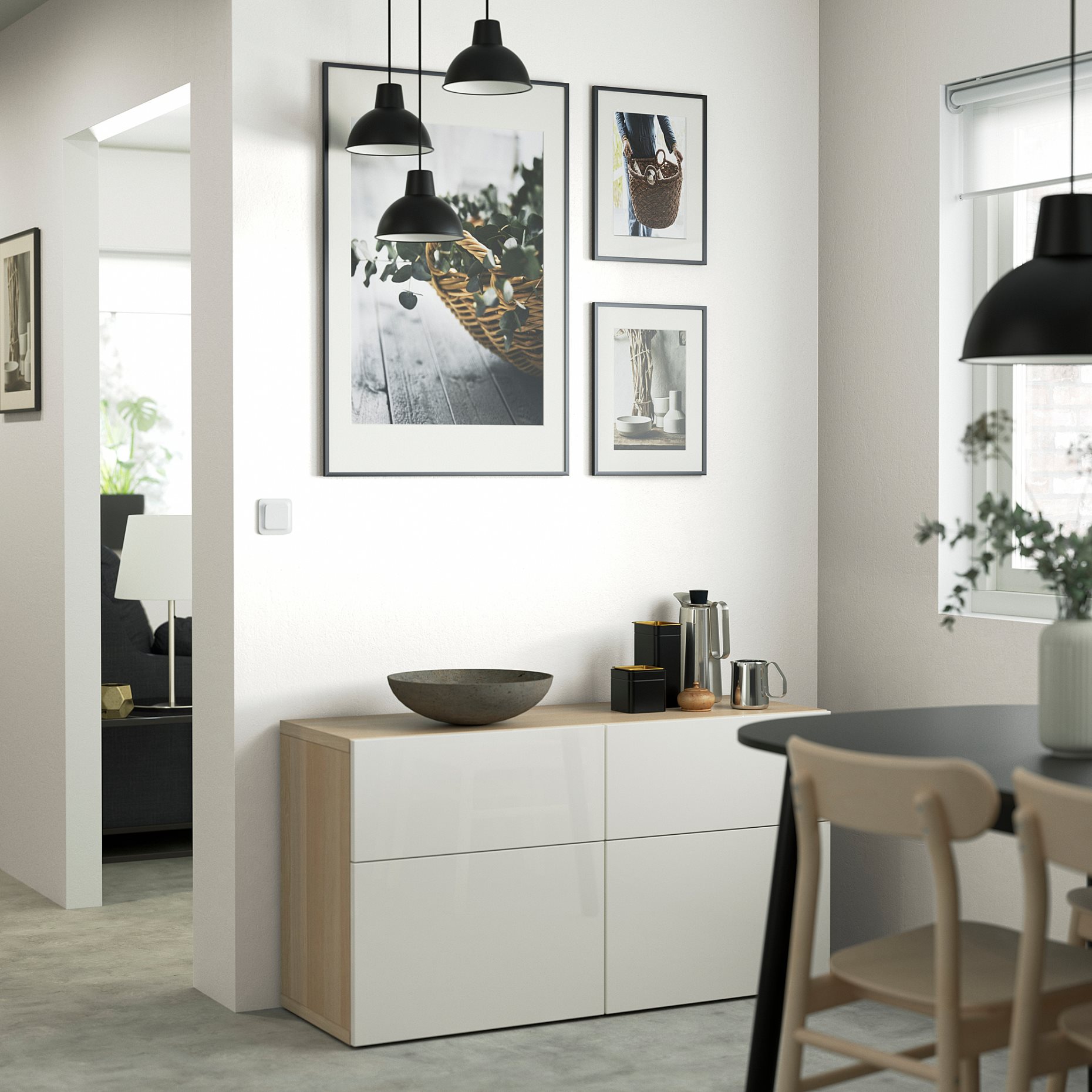 BESTÅ, storage combination with doors/drawers soft-closing, 120x42x65 cm, 293.248.05