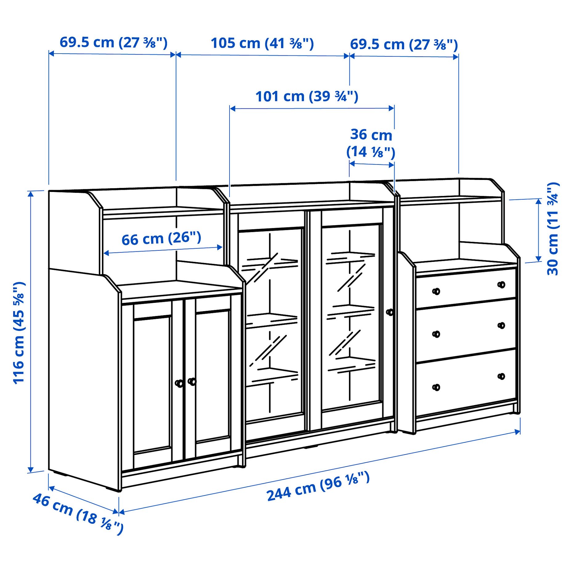 HAUGA, storage combination, 293.886.42