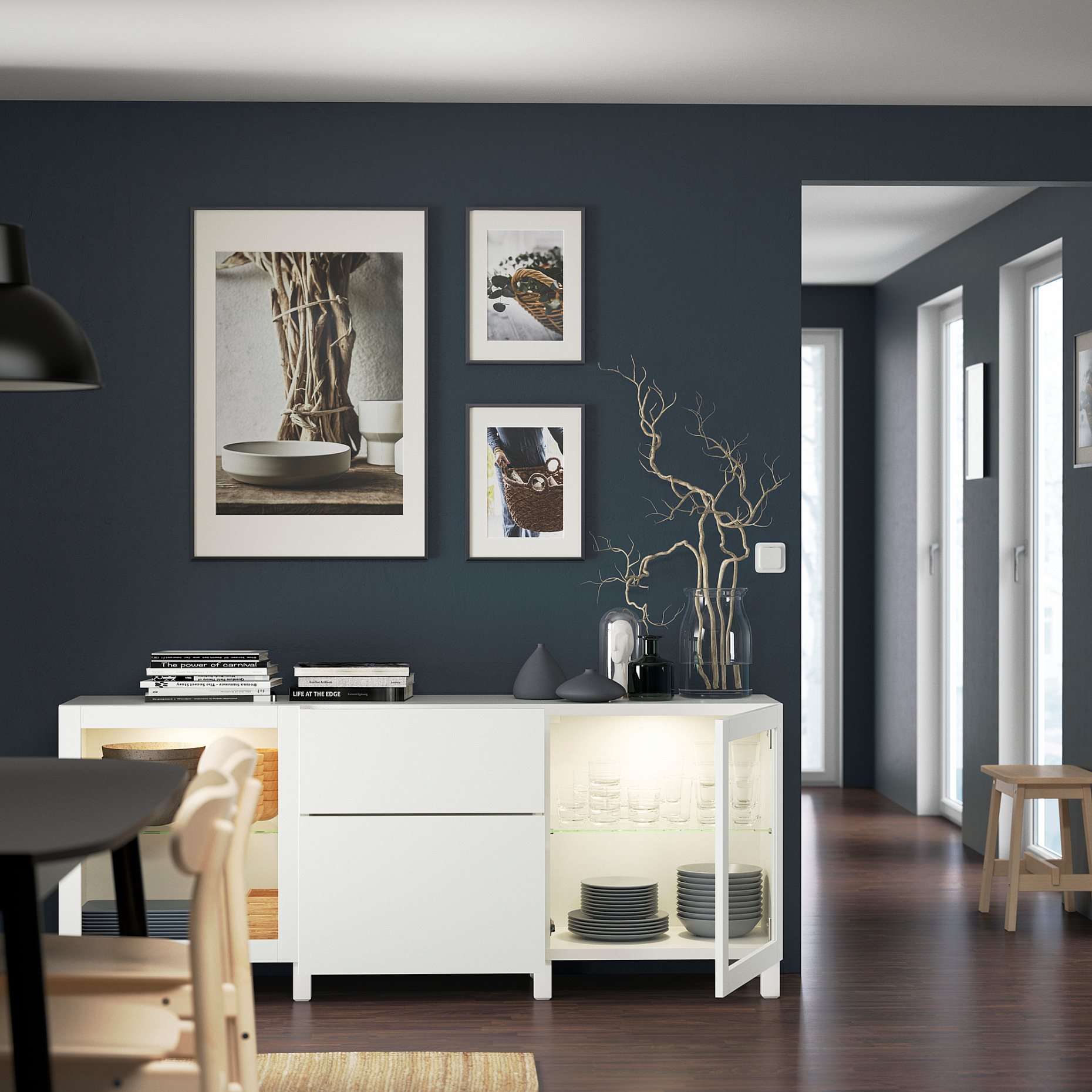 BESTÅ, storage combination with drawers push open, 180x42x74 cm, 294.126.75