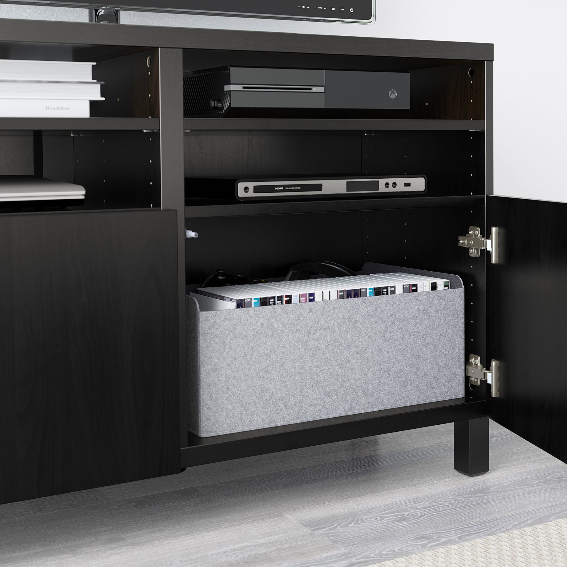 BESTÅ, έπιπλο TV με πόρτες, 120x42x76, 294.204.92