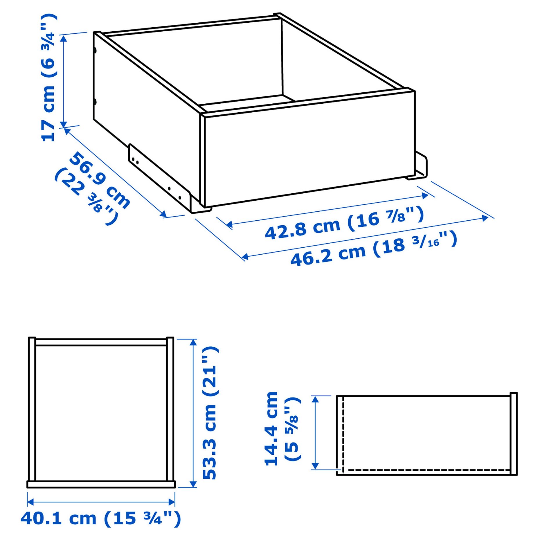 KOMPLEMENT, drawer with framed glass front, 304.470.23