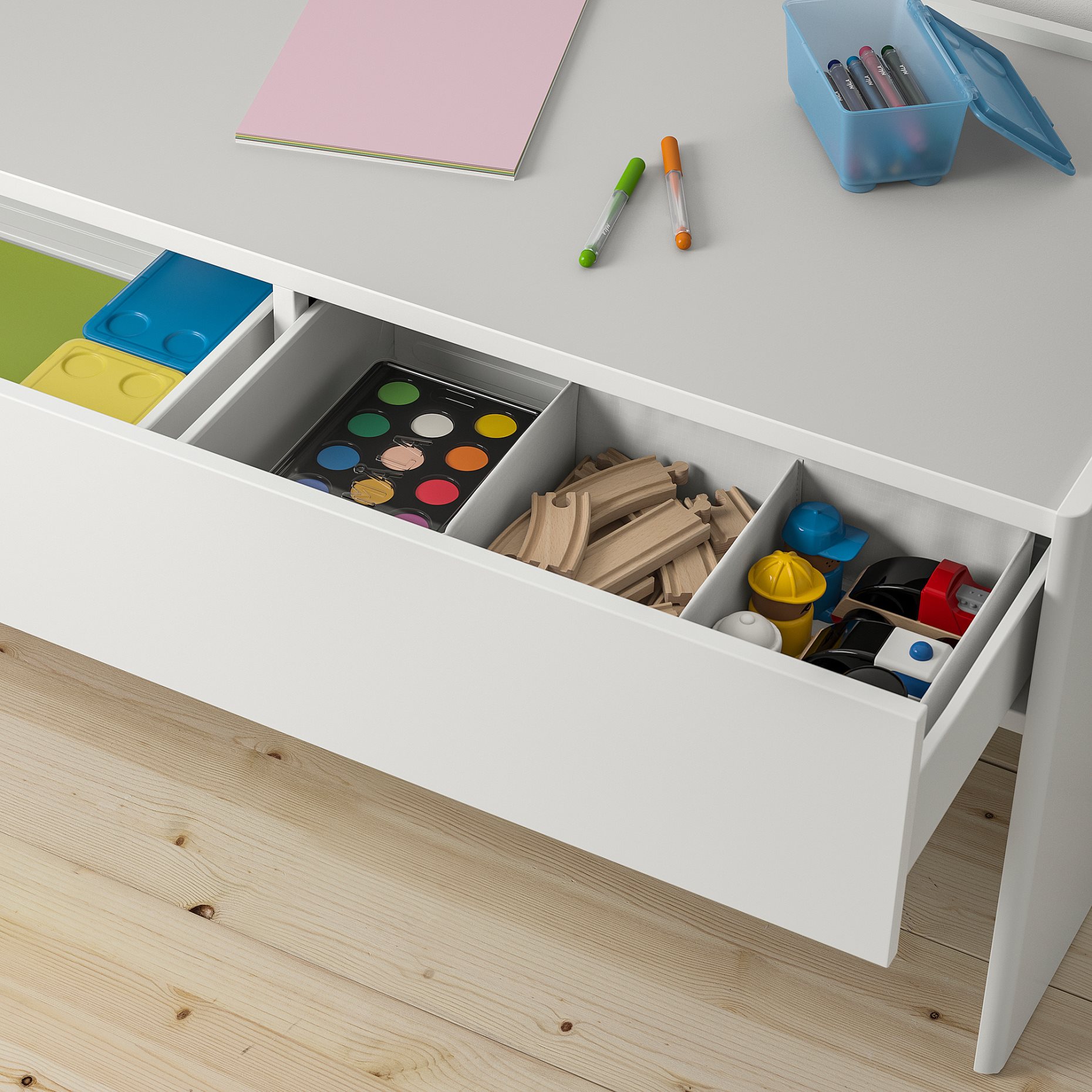 DUNDRA, activity table with storage, 304.724.99