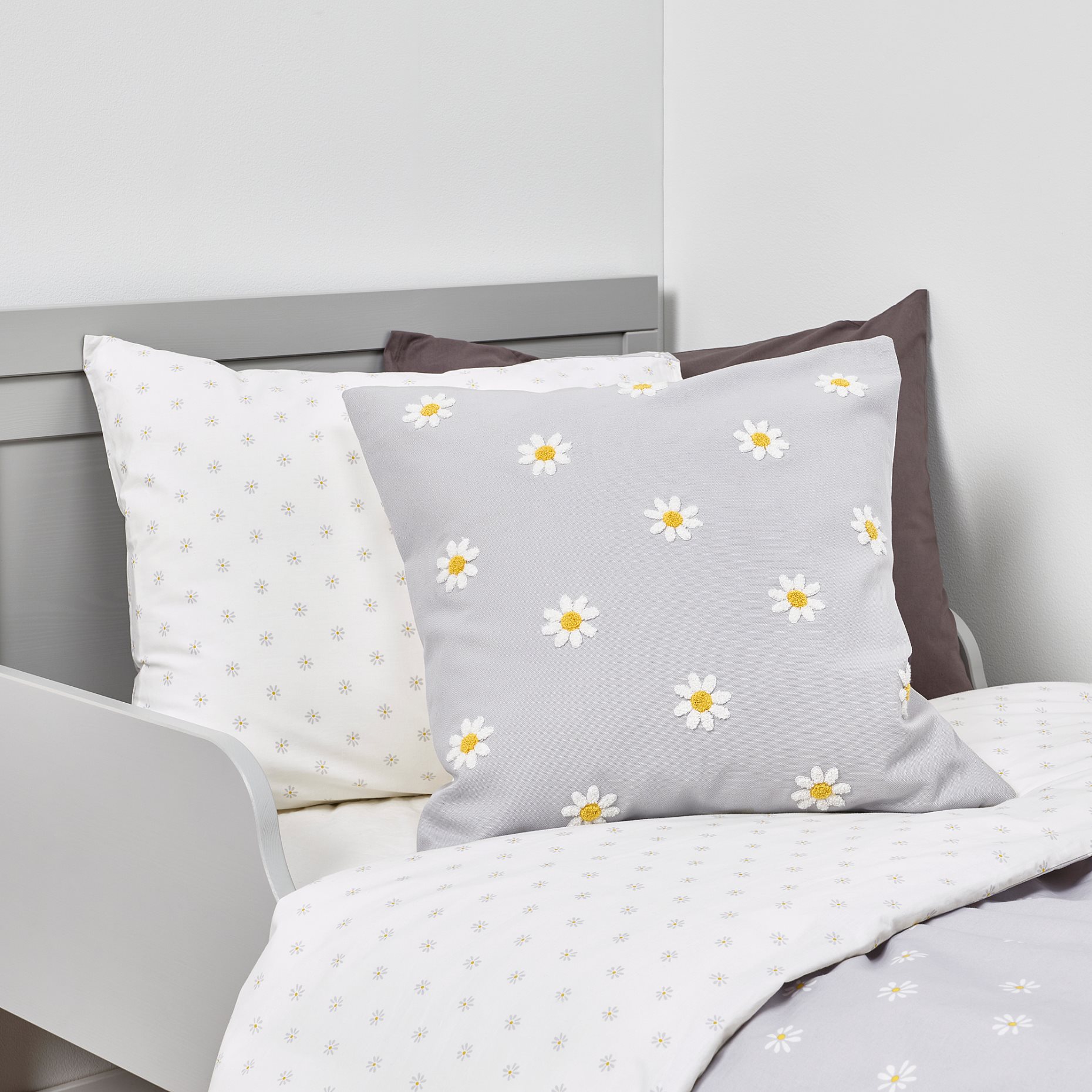 NATTSLÄNDA, cushion cover/floral pattern, 50x50 cm, 305.080.40