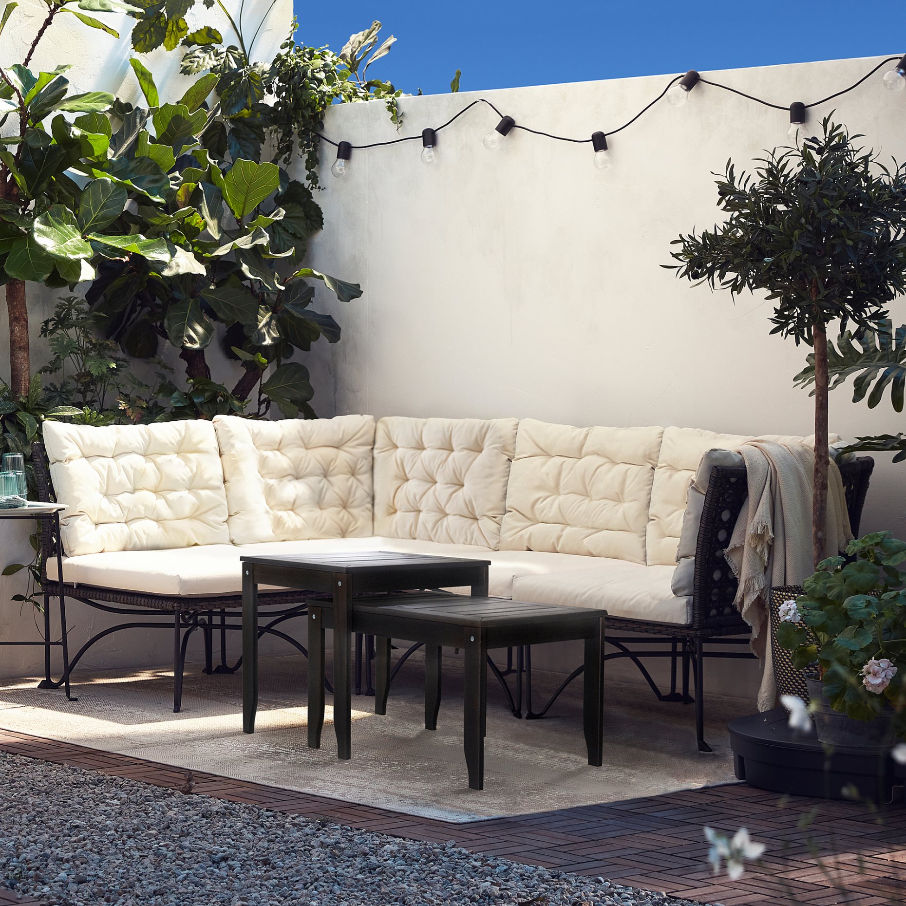 ÖRSKÄR, nest of tables/in/outdoor, set of 2, 305.337.37