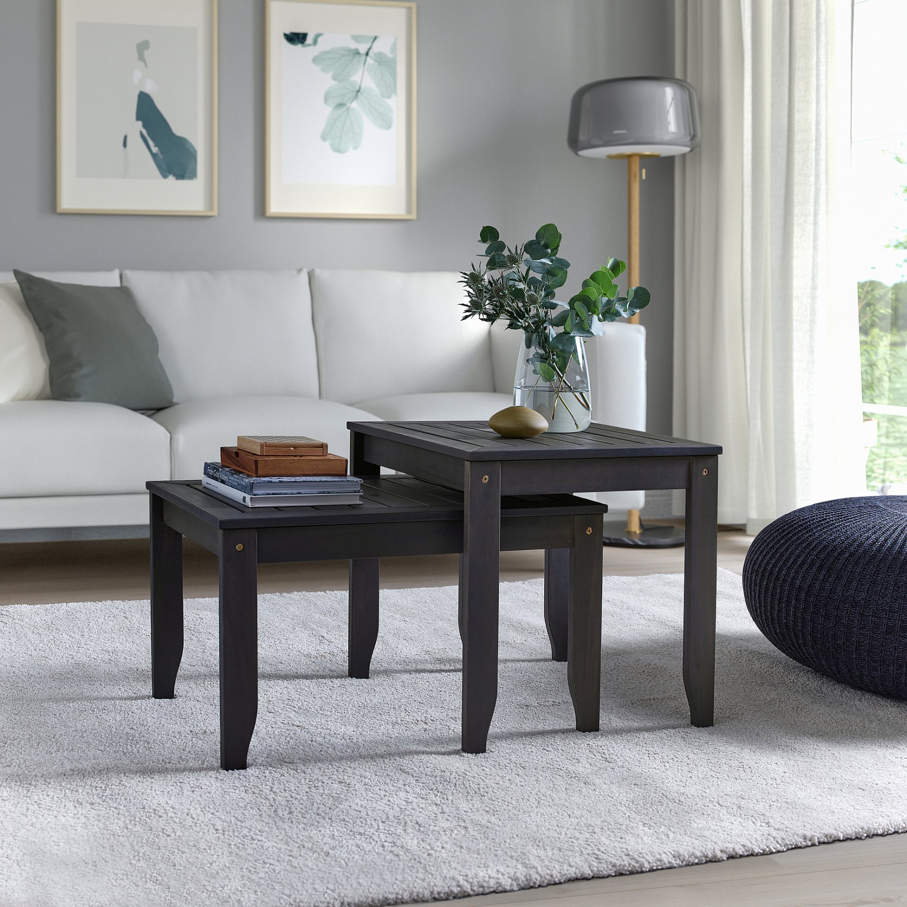 ÖRSKÄR, nest of tables/in/outdoor, set of 2, 305.337.37