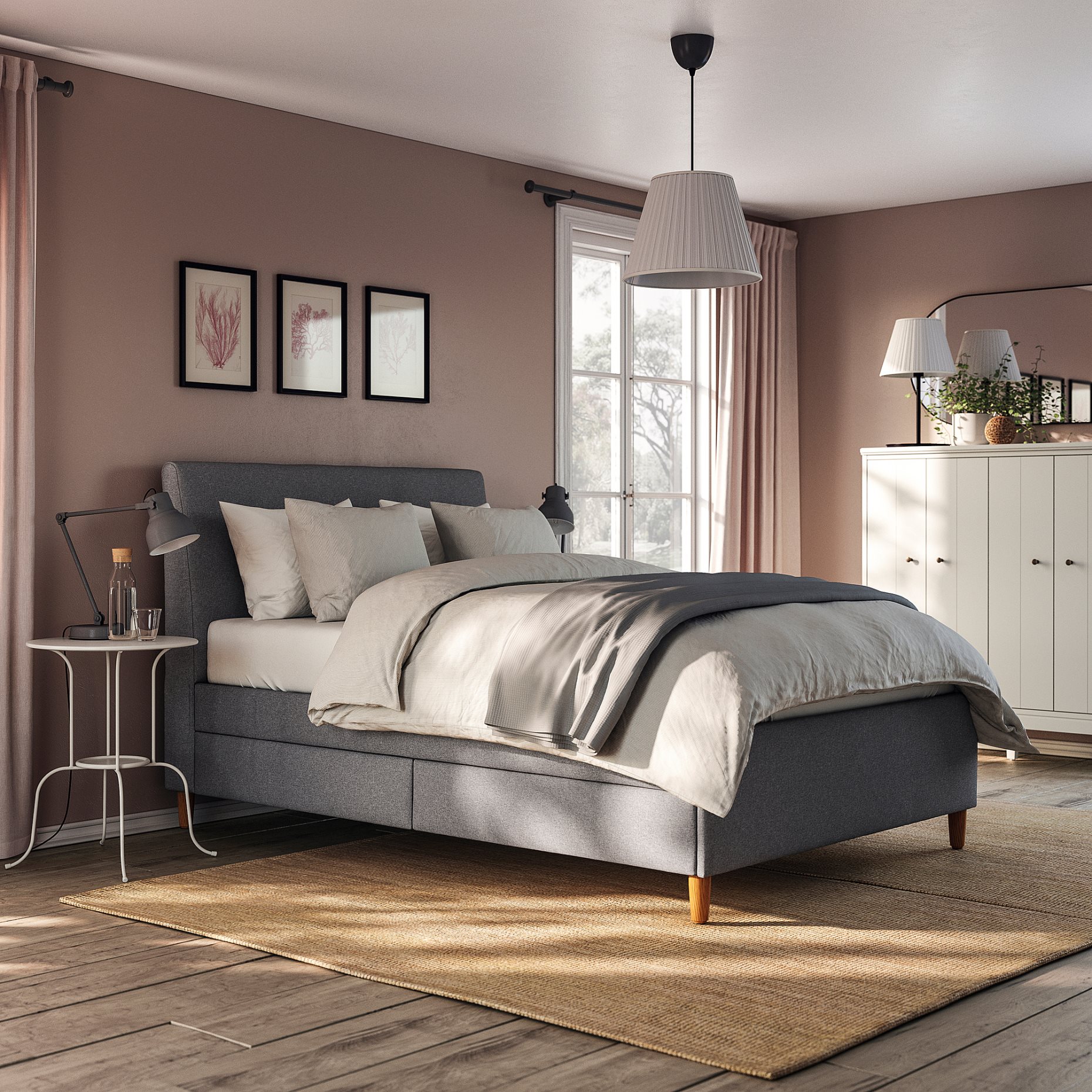 IDANÄS, upholstered storage bed, 140x200 cm, 404.471.69