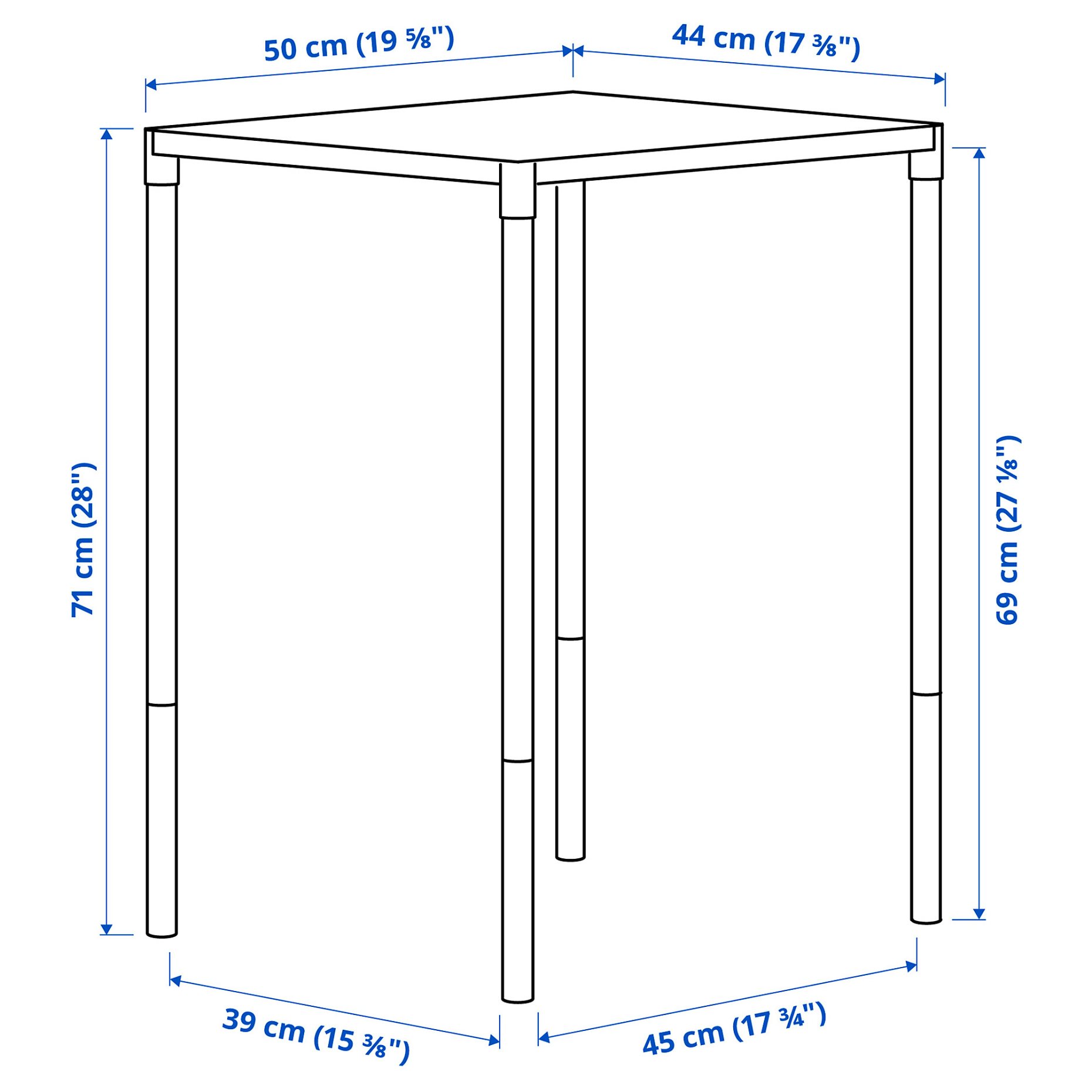 FEJAN, table/outdoor, 50x44 cm, 404.690.19