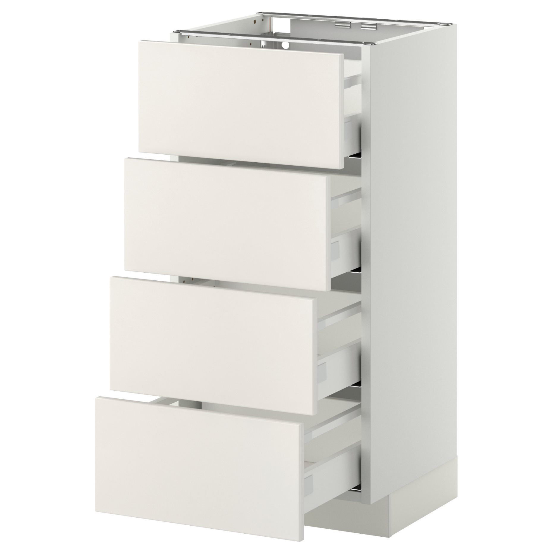 METOD/MAXIMERA, base cabinet 4 fronts/4 drawers, 491.098.43