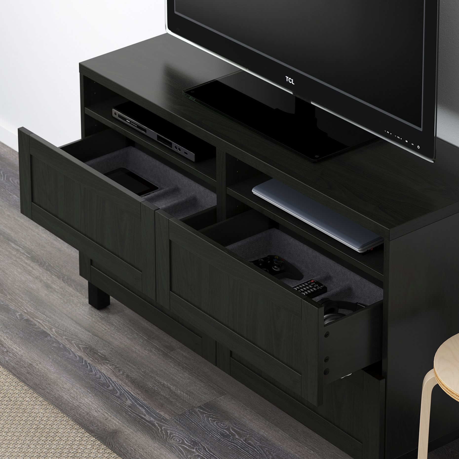 BESTÅ, TV bench with drawers, 120x40x74 cm, 491.939.12