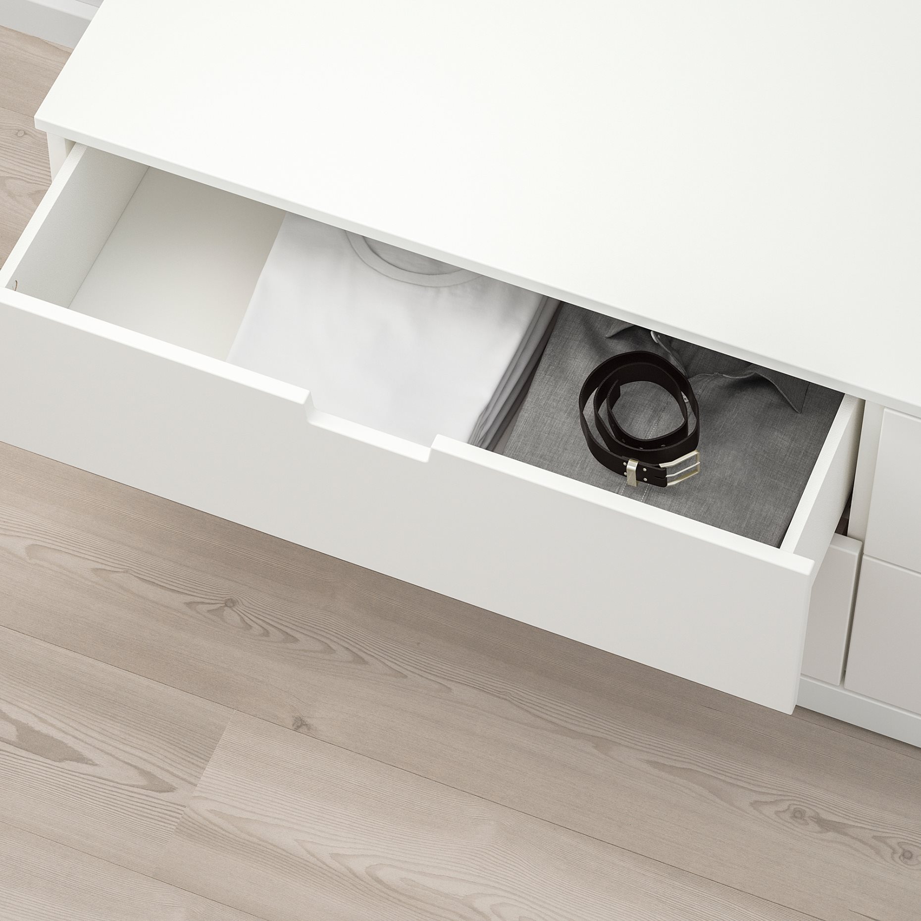 NORDLI, chest of 4 drawers, 160x54 cm, 492.394.96