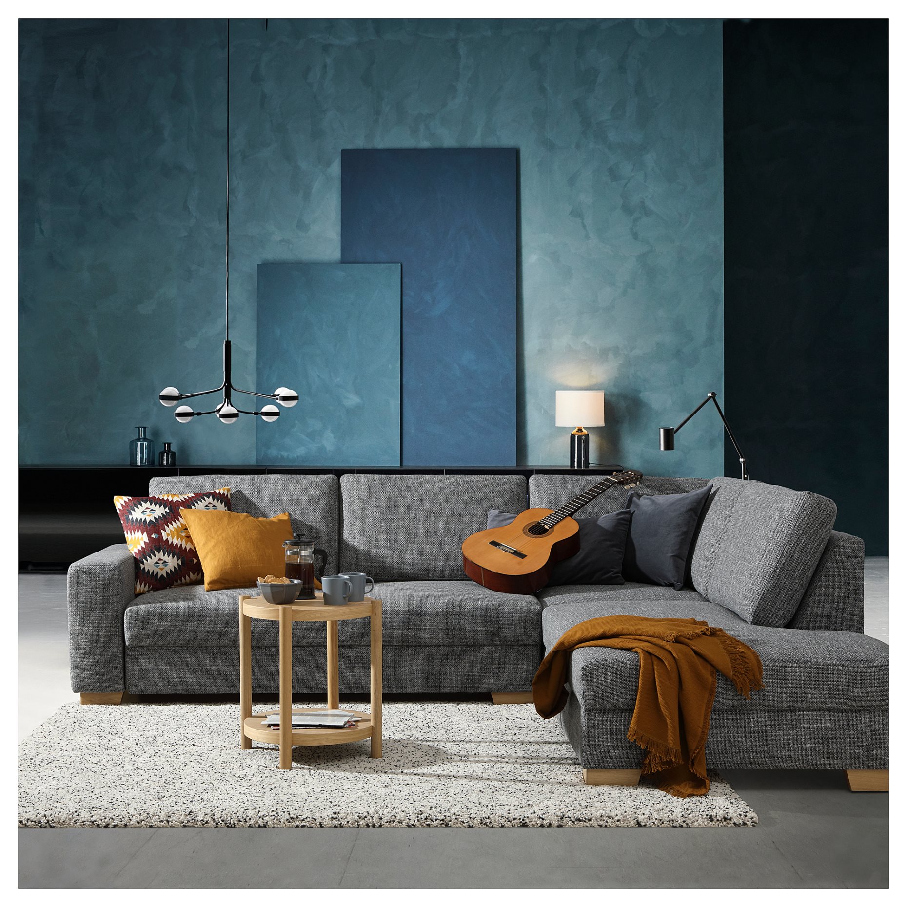 SÖRVALLEN, corner sofa 3-seat with open end/right, 493.041.42