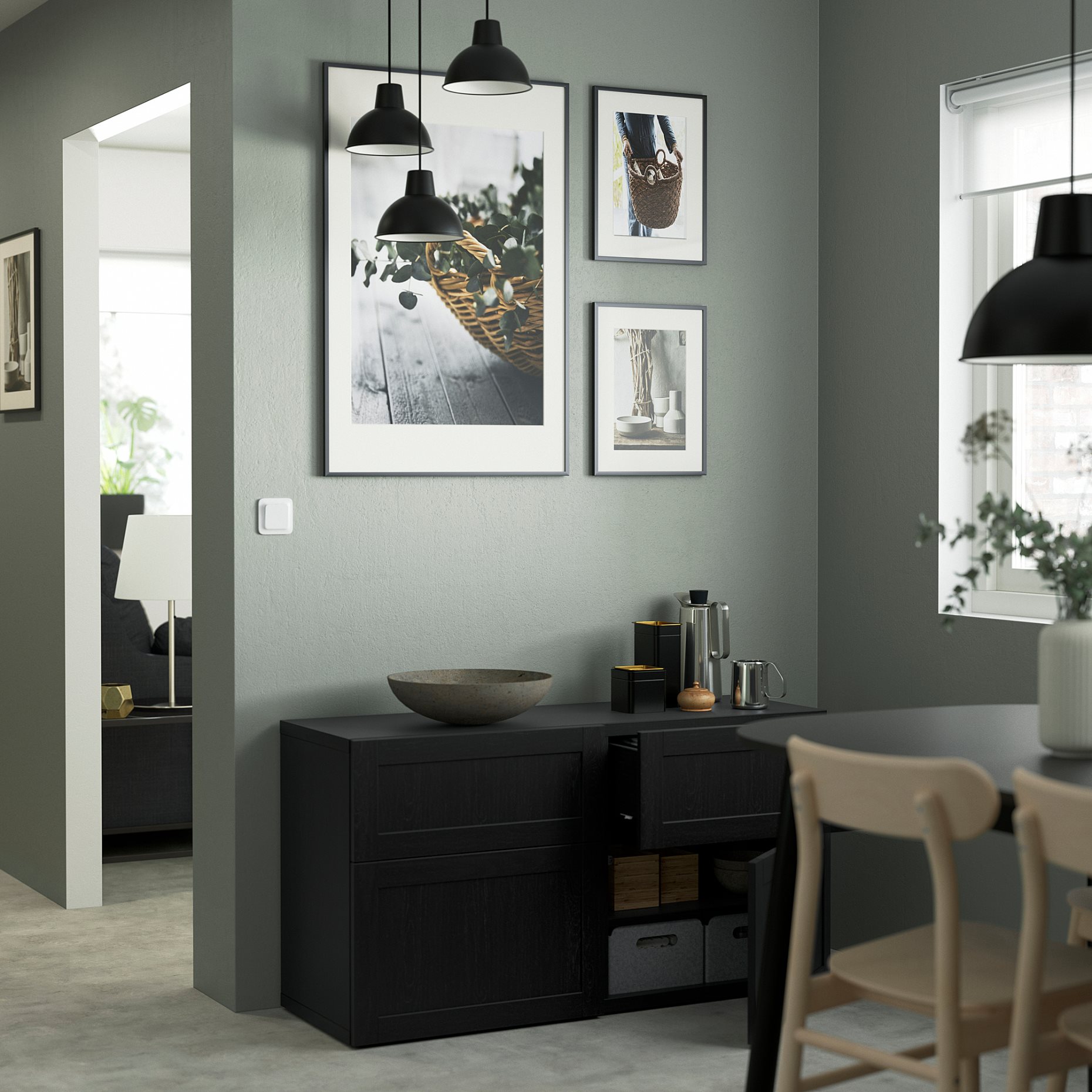BESTÅ, storage combination with doors/drawers push-open, 120x42x65 cm, 494.126.22