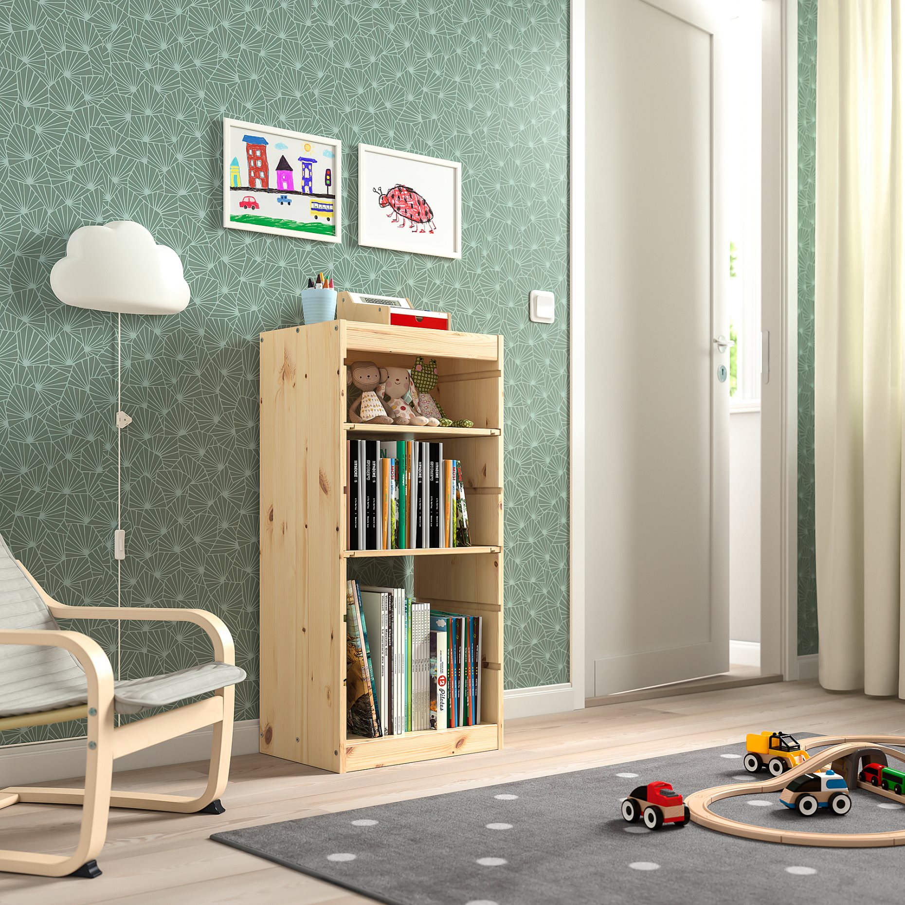 TROFAST, storage combination with shelves, 44x30x91 cm, 494.876.84