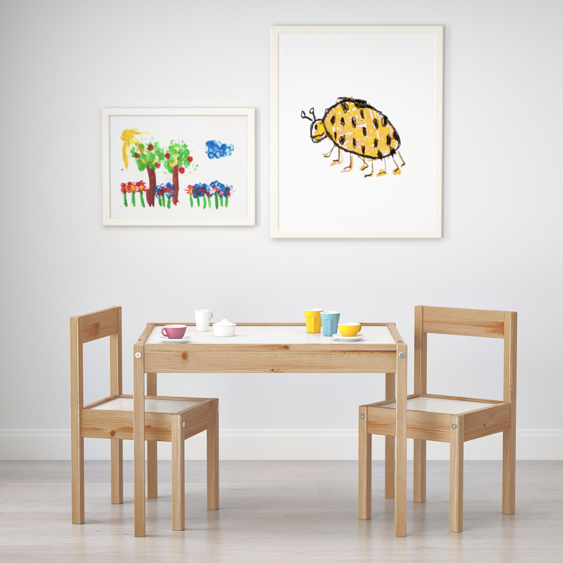 LÄTT, children`s table with 2 chairs, 501.784.11