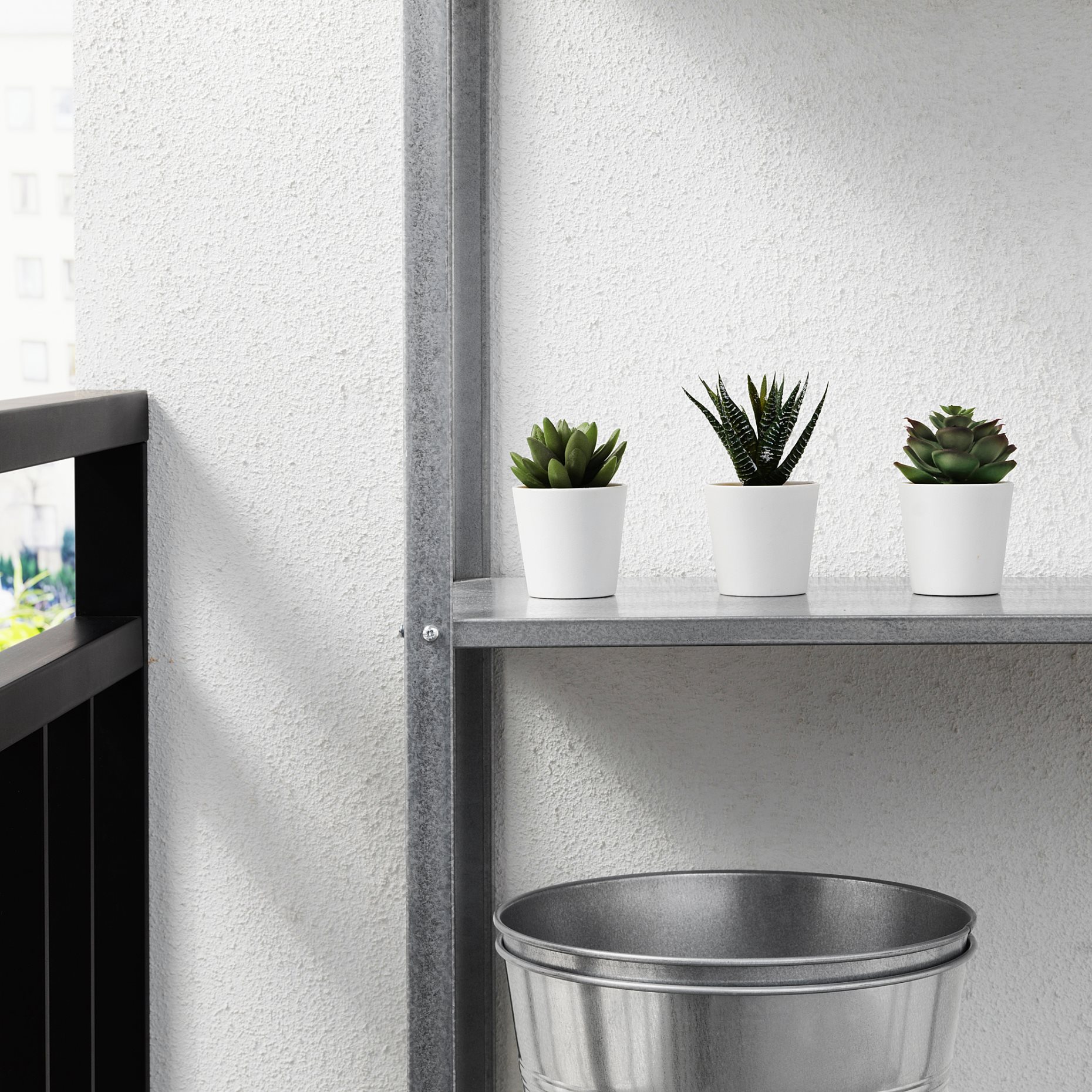 FEJKA, artificial potted plant with pot/in/outdoor Succulent/3 pack, 6 cm, 505.197.64