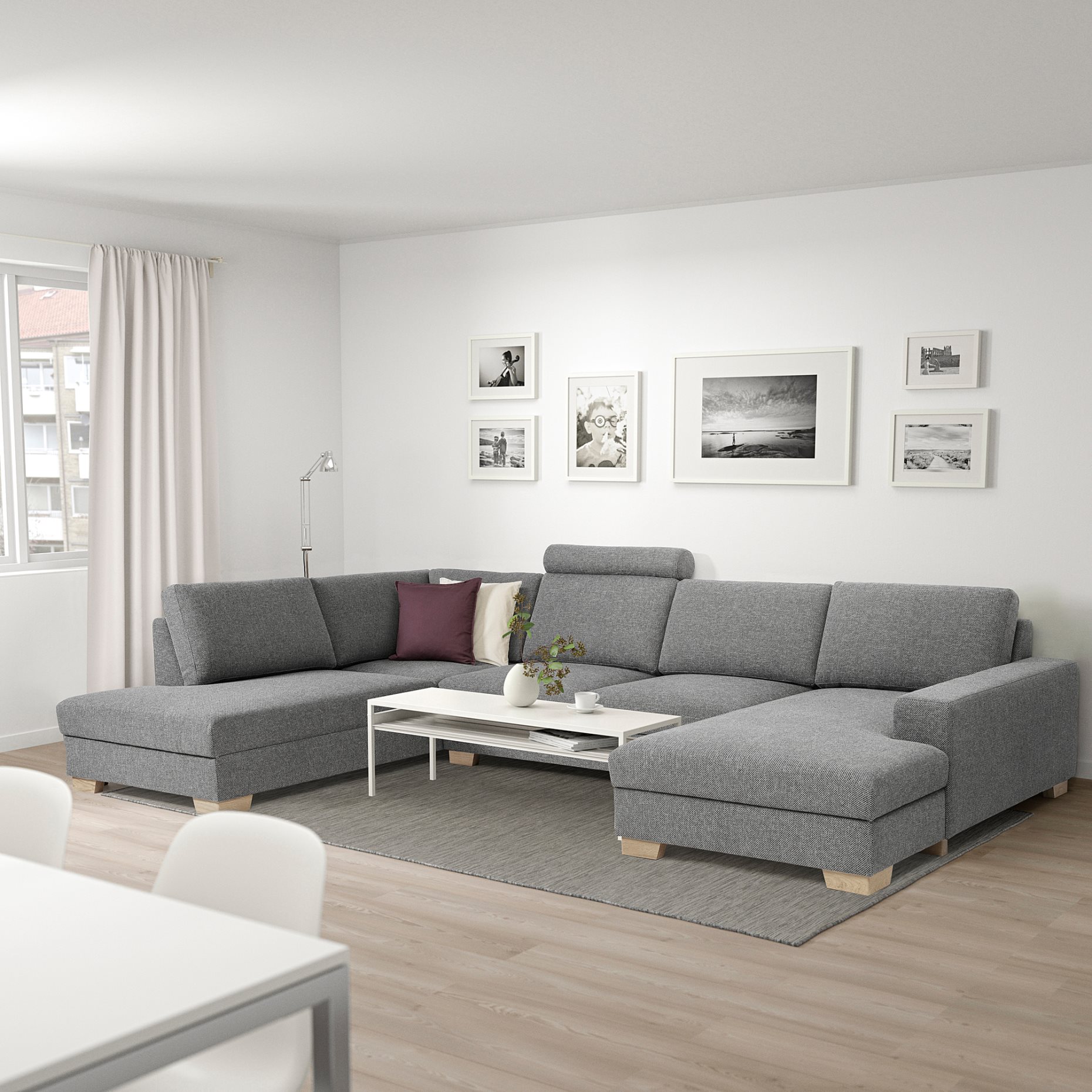 SÖRVALLEN, corner sofa 5-seat with chaise longue/left, 593.147.77