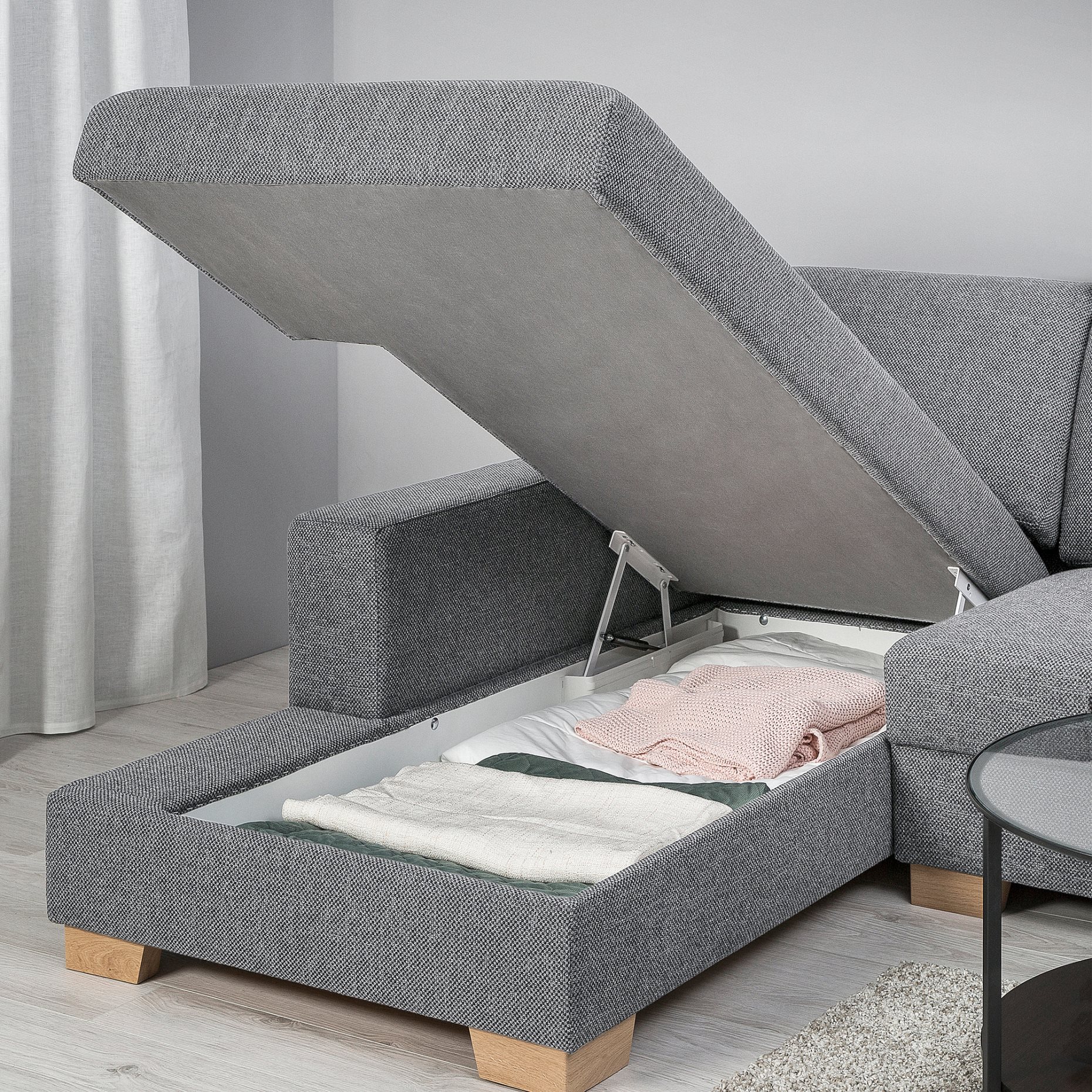 SÖRVALLEN, corner sofa 5-seat with chaise longue/left, 593.147.77