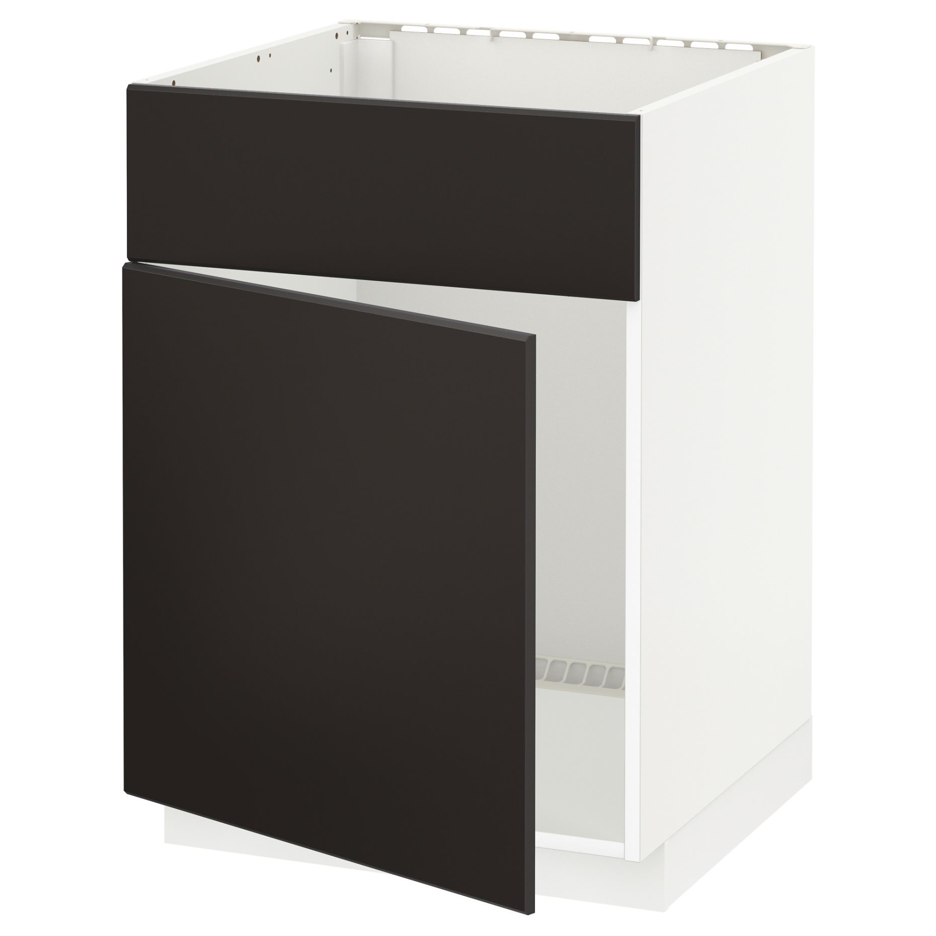 METOD, base cabinet for sink with door/front, 60x60 cm, 594.552.01